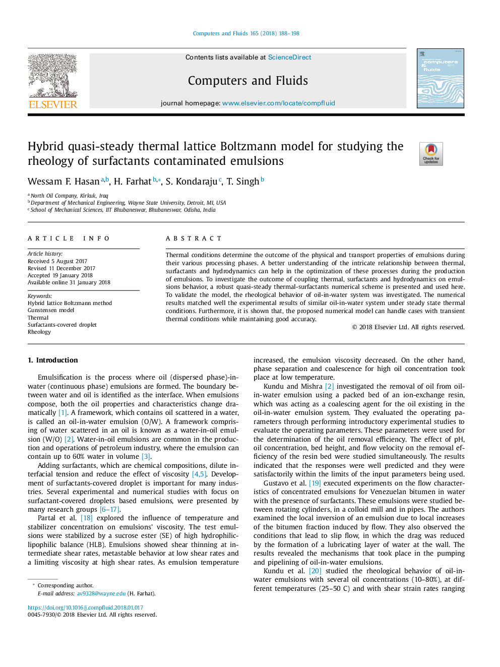 Hybrid quasi-steady thermal lattice Boltzmann model for studying the rheology of surfactants contaminated emulsions