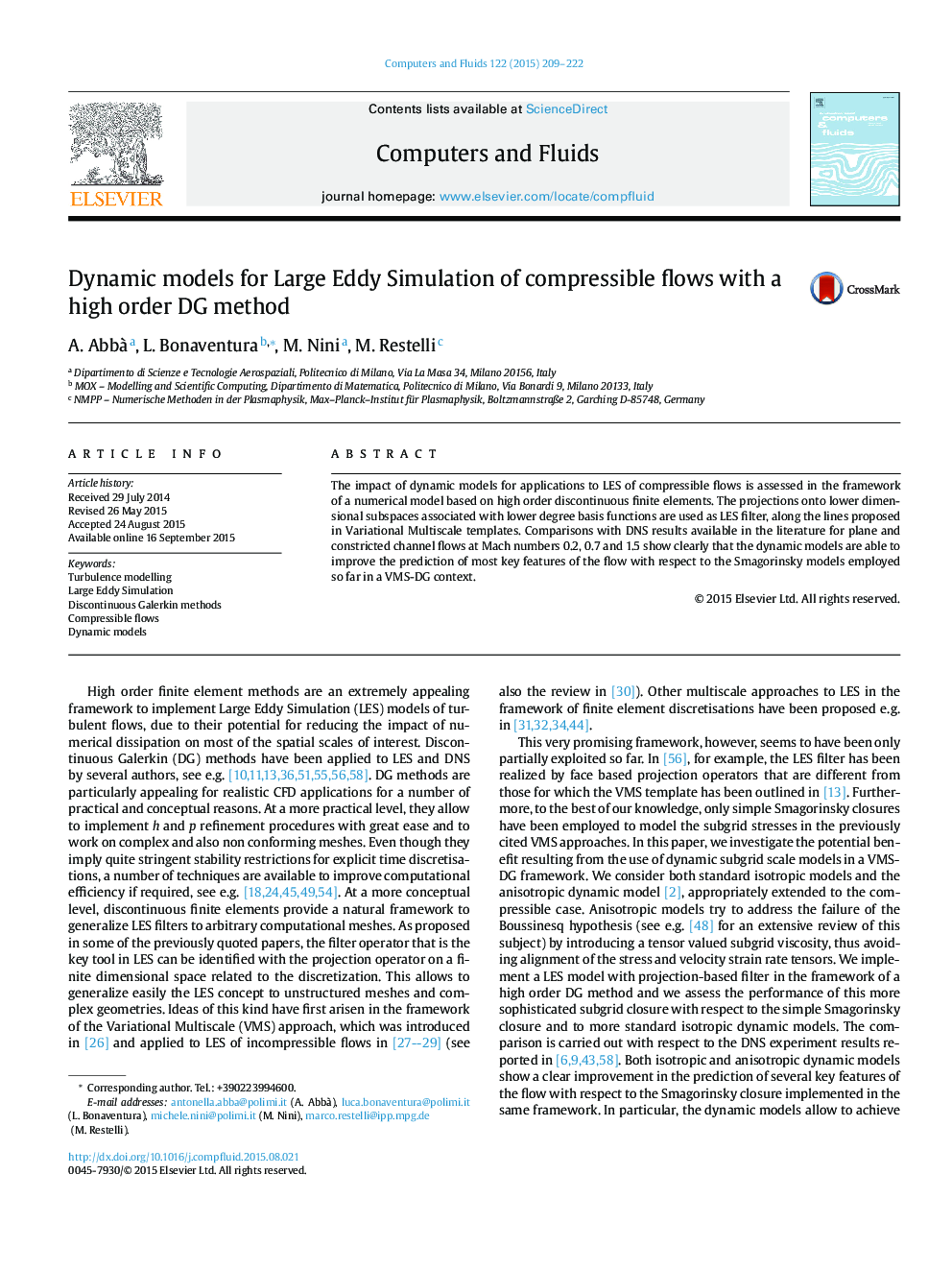 Dynamic models for Large Eddy Simulation of compressible flows with a high order DG method