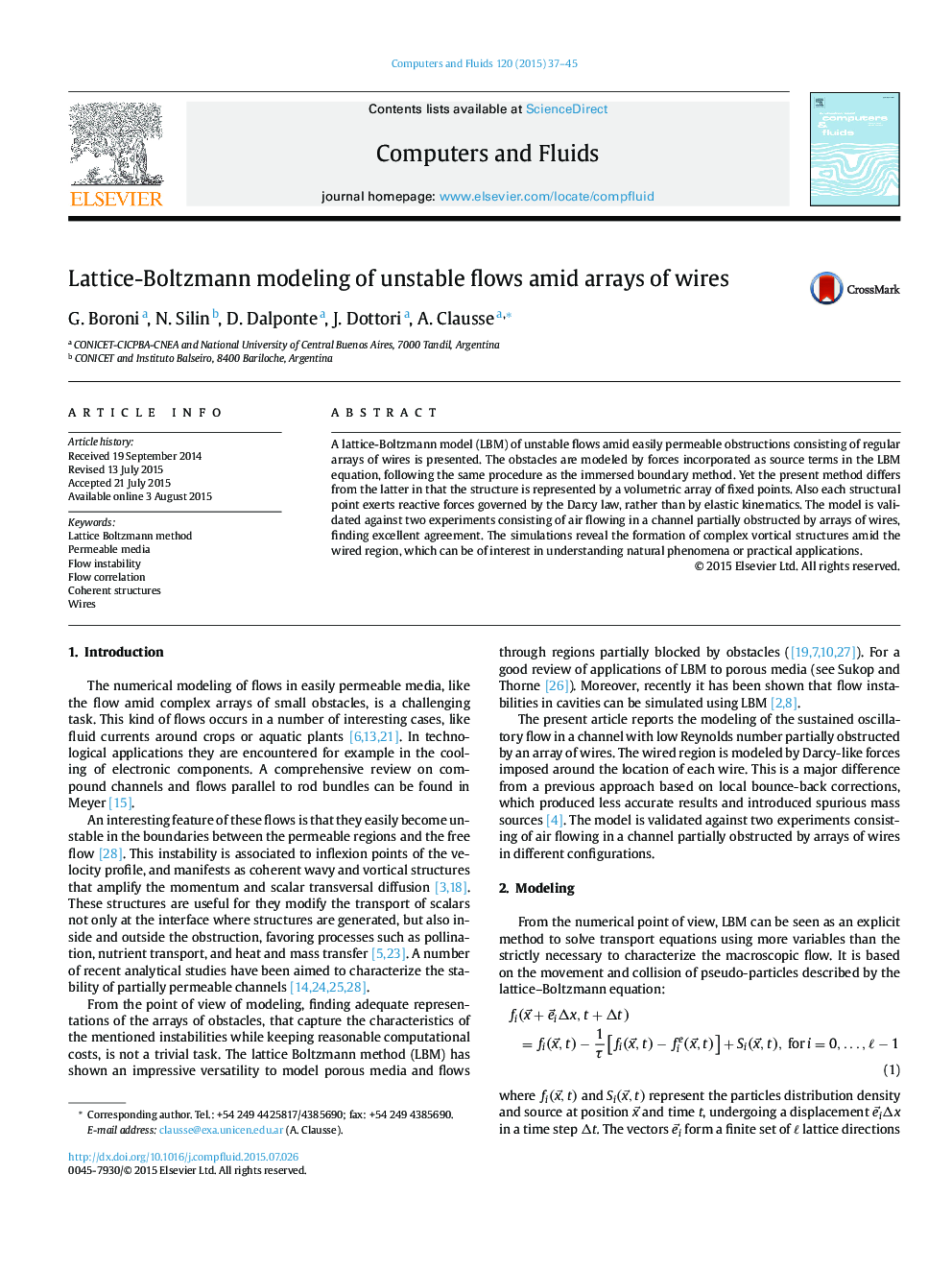 Lattice-Boltzmann modeling of unstable flows amid arrays of wires