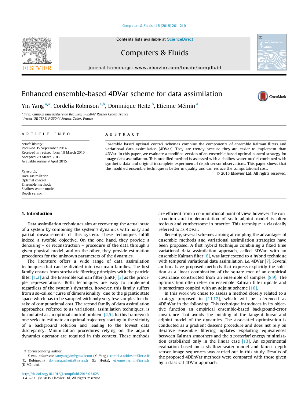 Enhanced ensemble-based 4DVar scheme for data assimilation