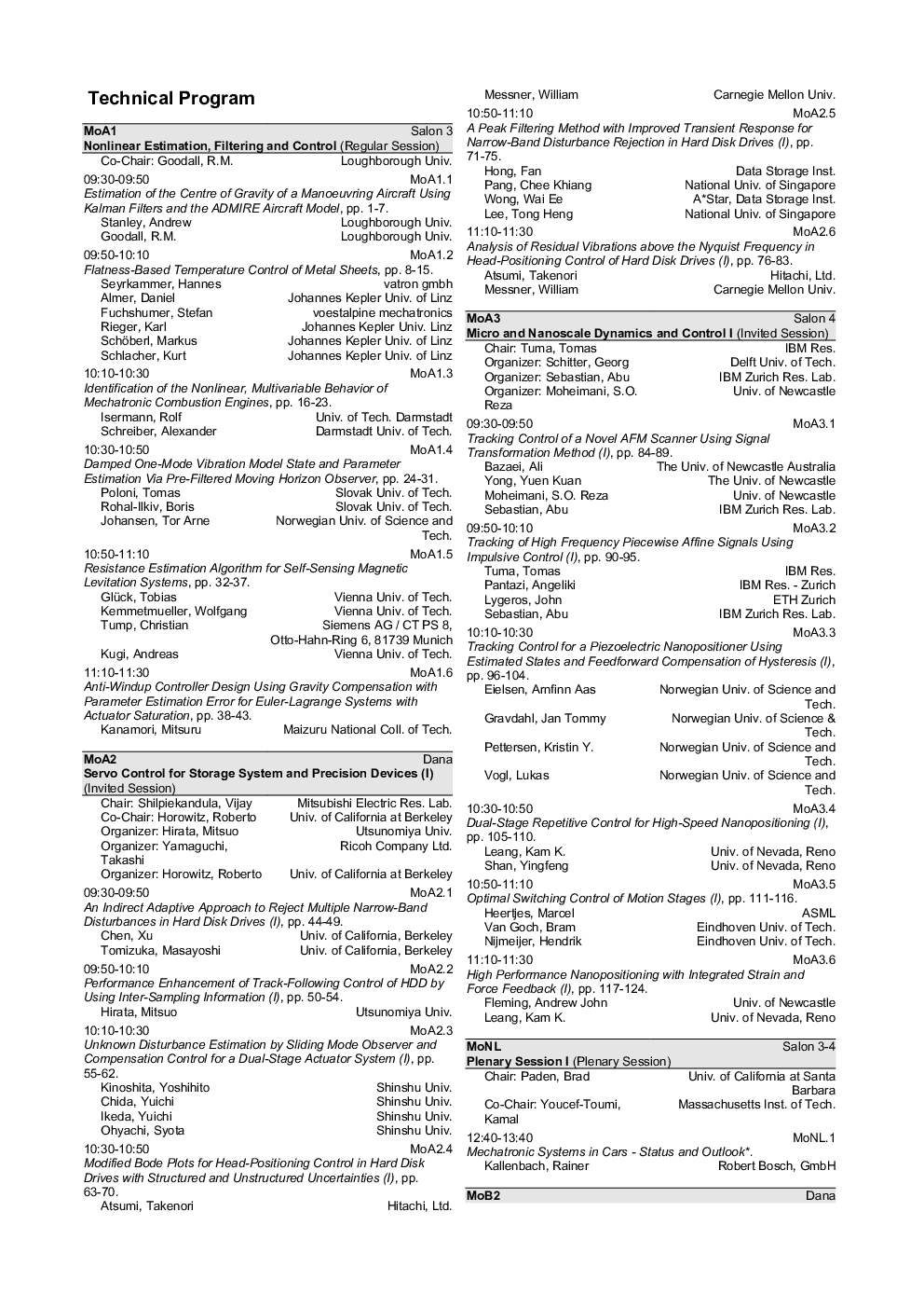 Table of Content, Author Index and Keyword Index