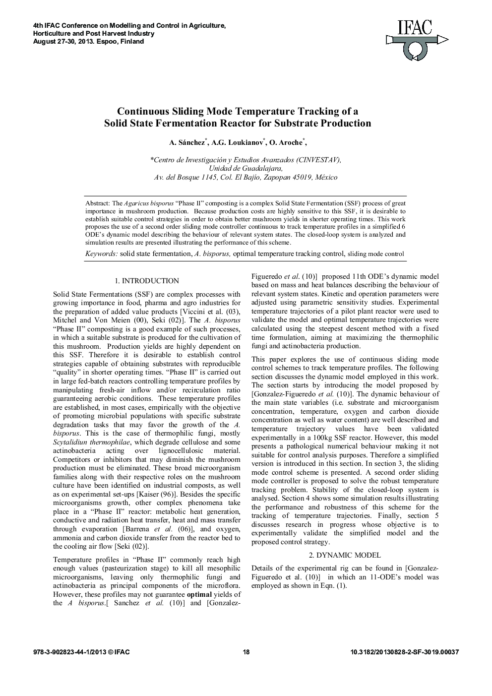 Continuous Sliding Mode Temperature Tracking of a Solid State Fermentation Reactor for Substrate Production