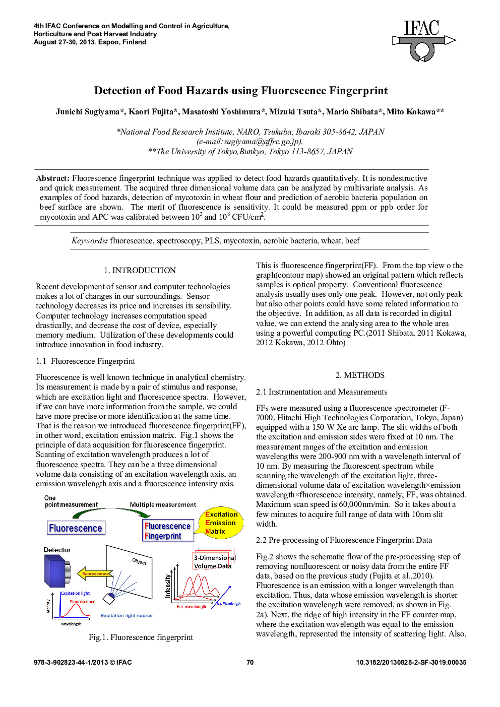 Detection of Food Hazards using Fluorescence Fingerprint