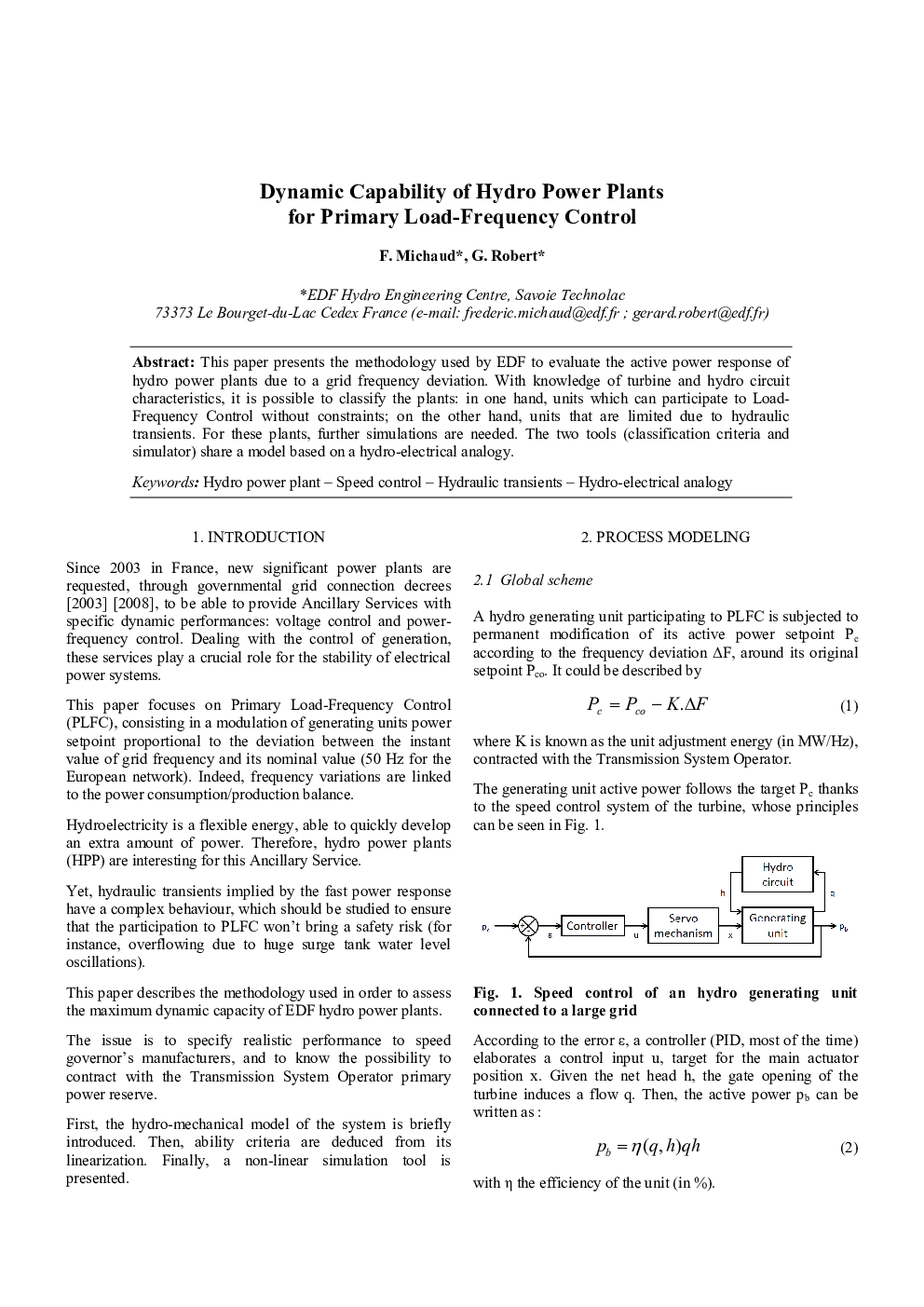 Dynamic Capability of Hydro Power Plants for Primary Load-Frequency Control