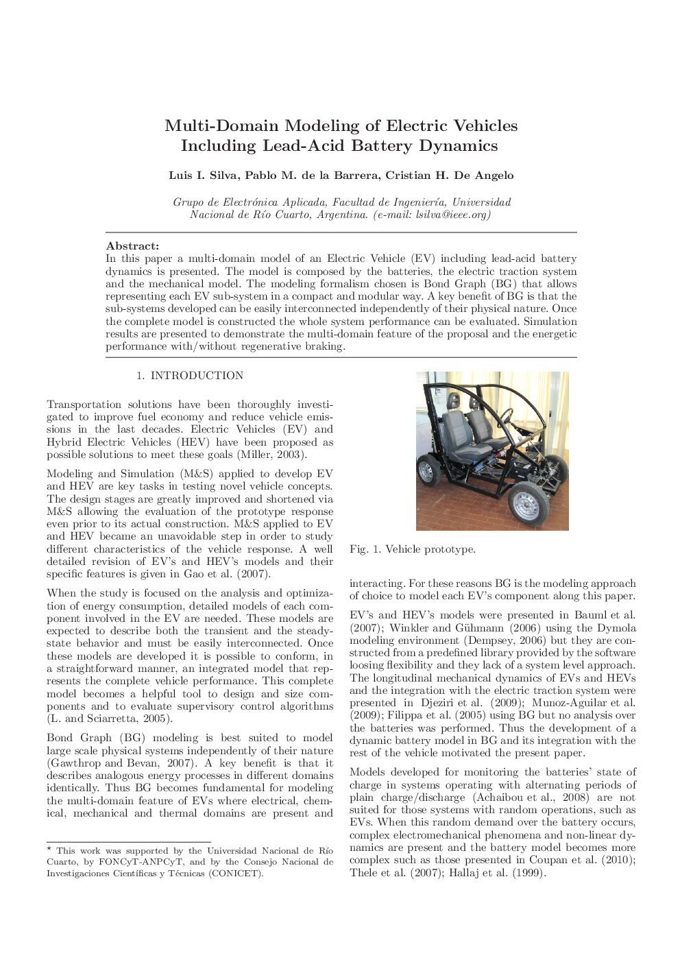 Multi-Domain Modeling of Electric Vehicles Including Lead-Acid Battery Dynamics 