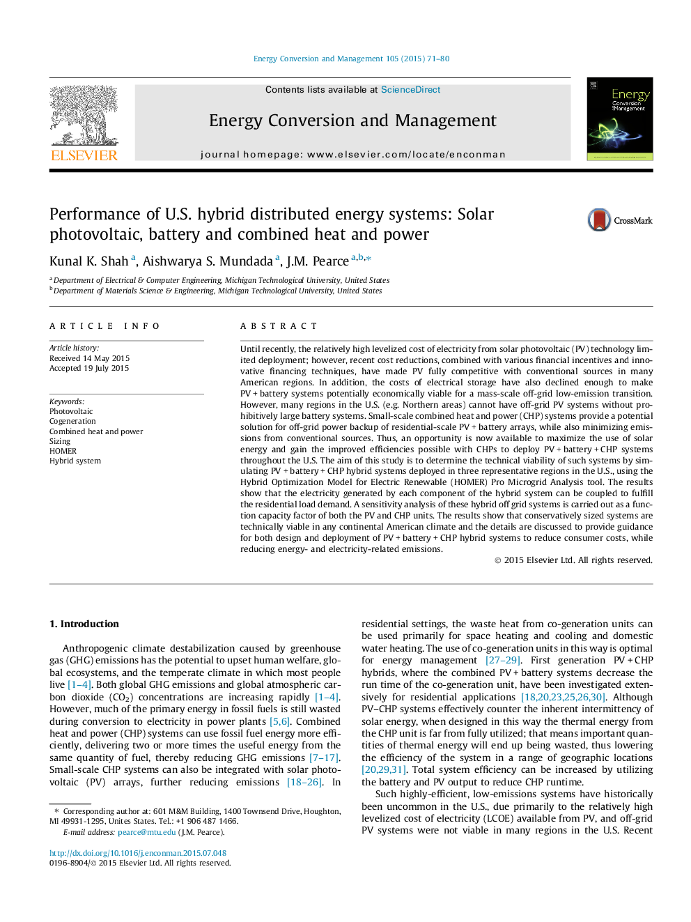 Performance of U.S. hybrid distributed energy systems: Solar photovoltaic, battery and combined heat and power