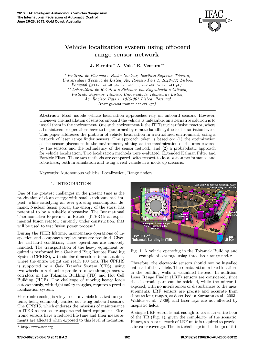 عکس صفحه اول مقاله: Vehicle localization system using offboard range sensor network Vehicle localization system using offboard range sensor network