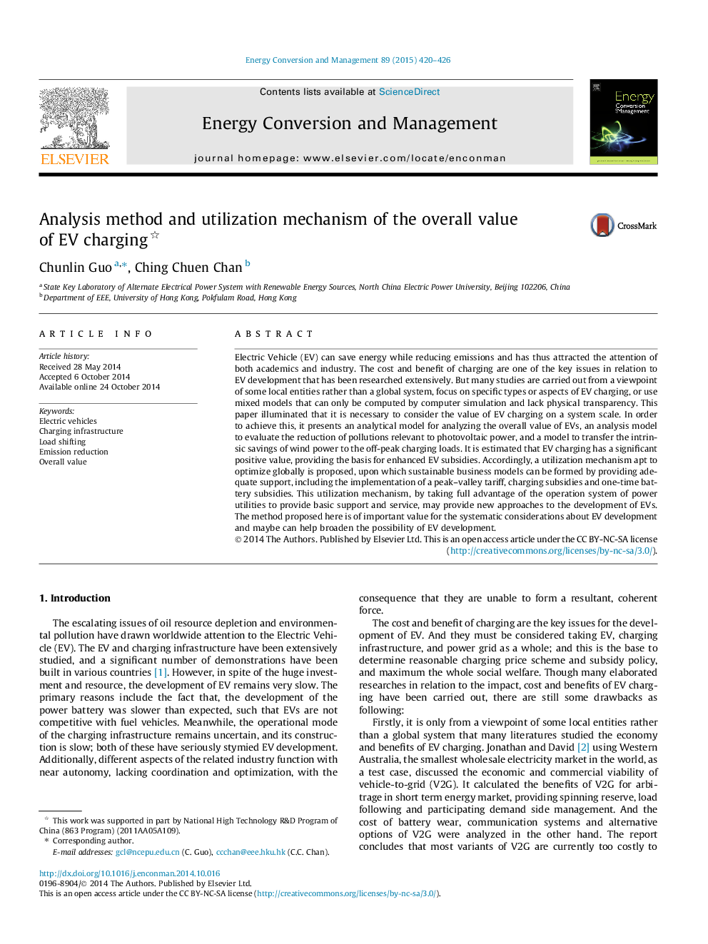 Analysis method and utilization mechanism of the overall value of EV charging