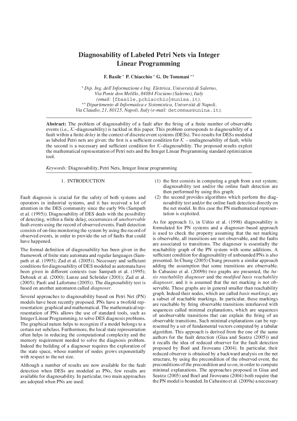 Diagnosability of Labeled Petri Nets via Integer Linear Programming