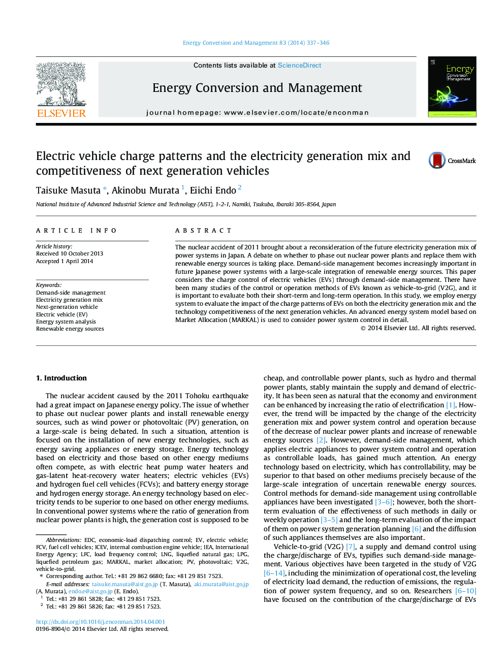 Electric vehicle charge patterns and the electricity generation mix and competitiveness of next generation vehicles