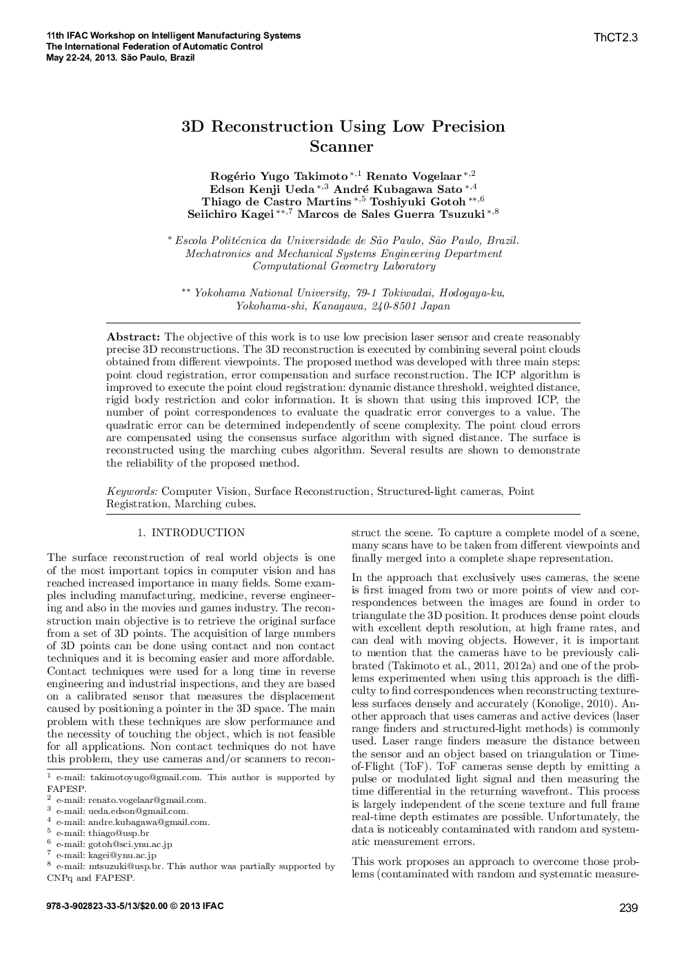 3D Reconstruction Using Low Precision Scanner