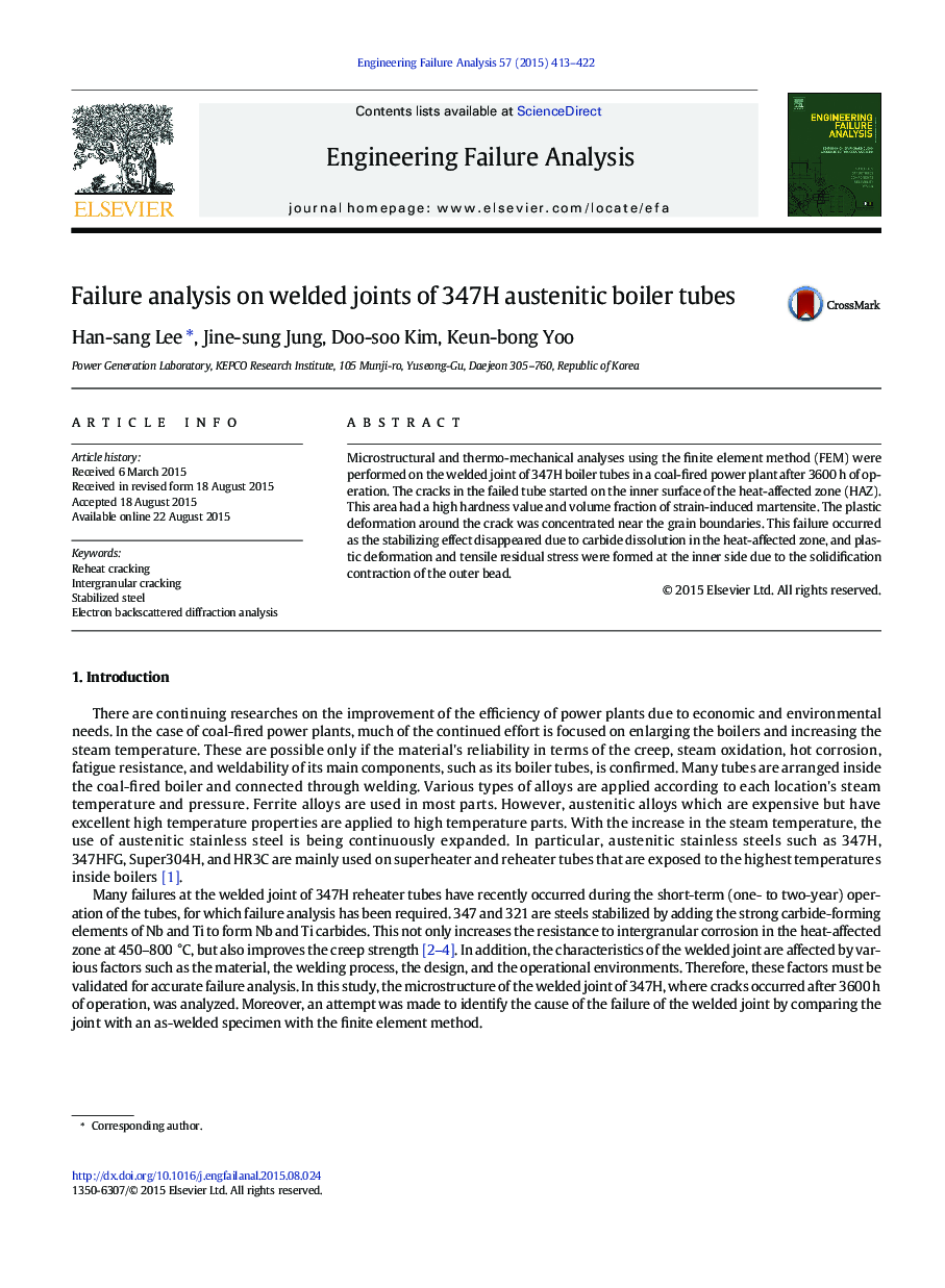 Failure analysis on welded joints of 347H austenitic boiler tubes