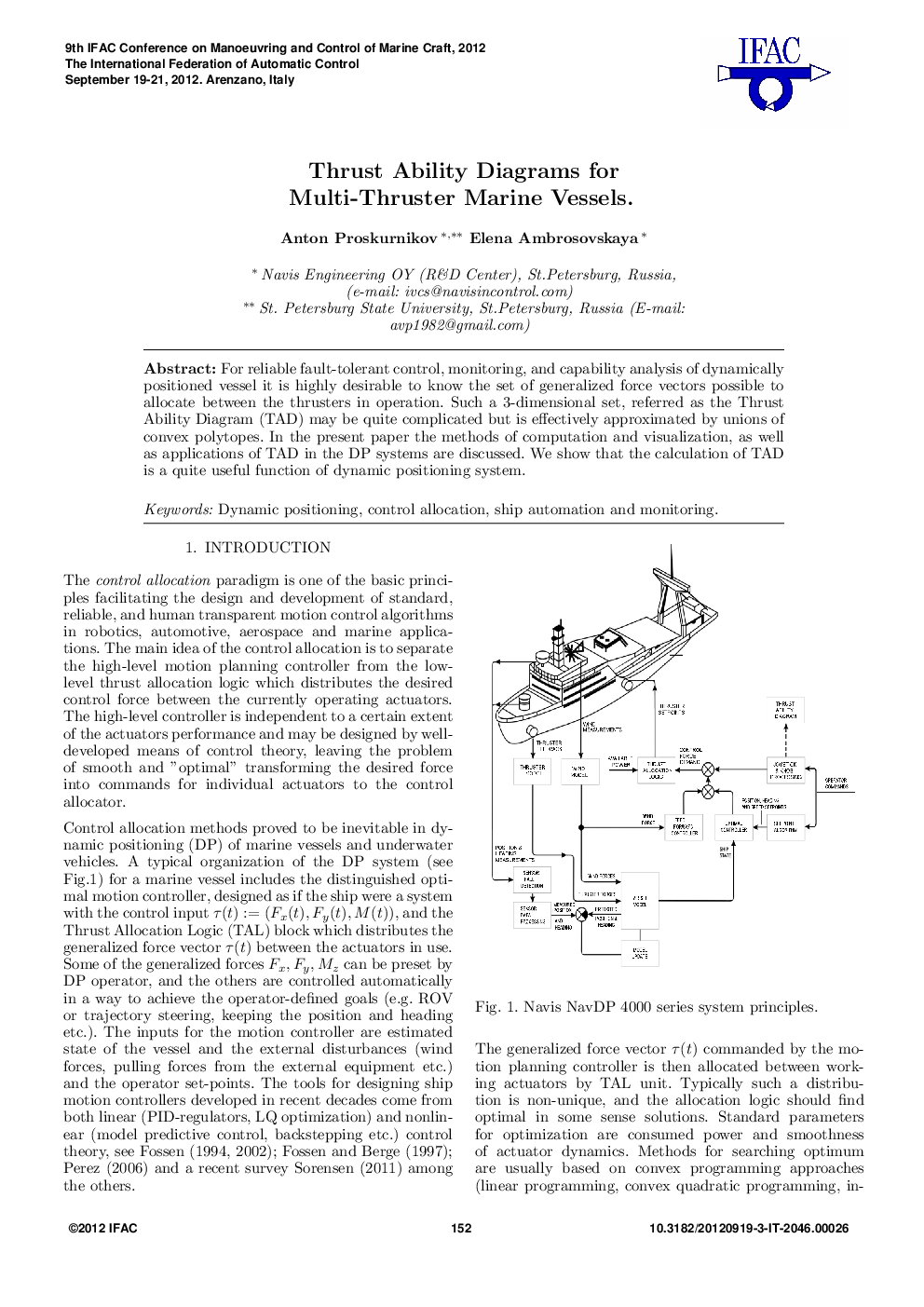Thrust Ability Diagrams for Multi-Thruster Marine Vessels