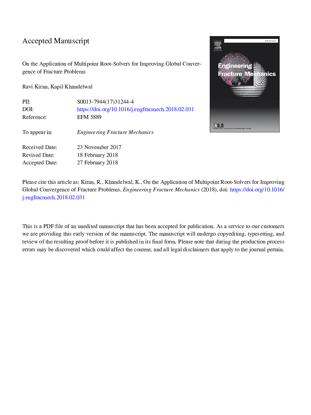 On the application of multipoint Root-Solvers for improving global convergence of fracture problems