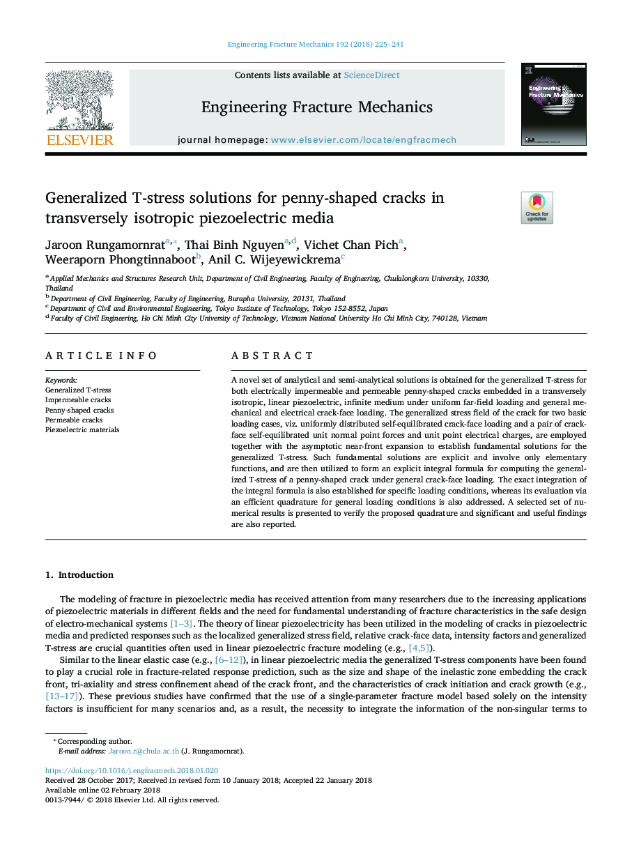 Generalized T-stress solutions for penny-shaped cracks in transversely isotropic piezoelectric media