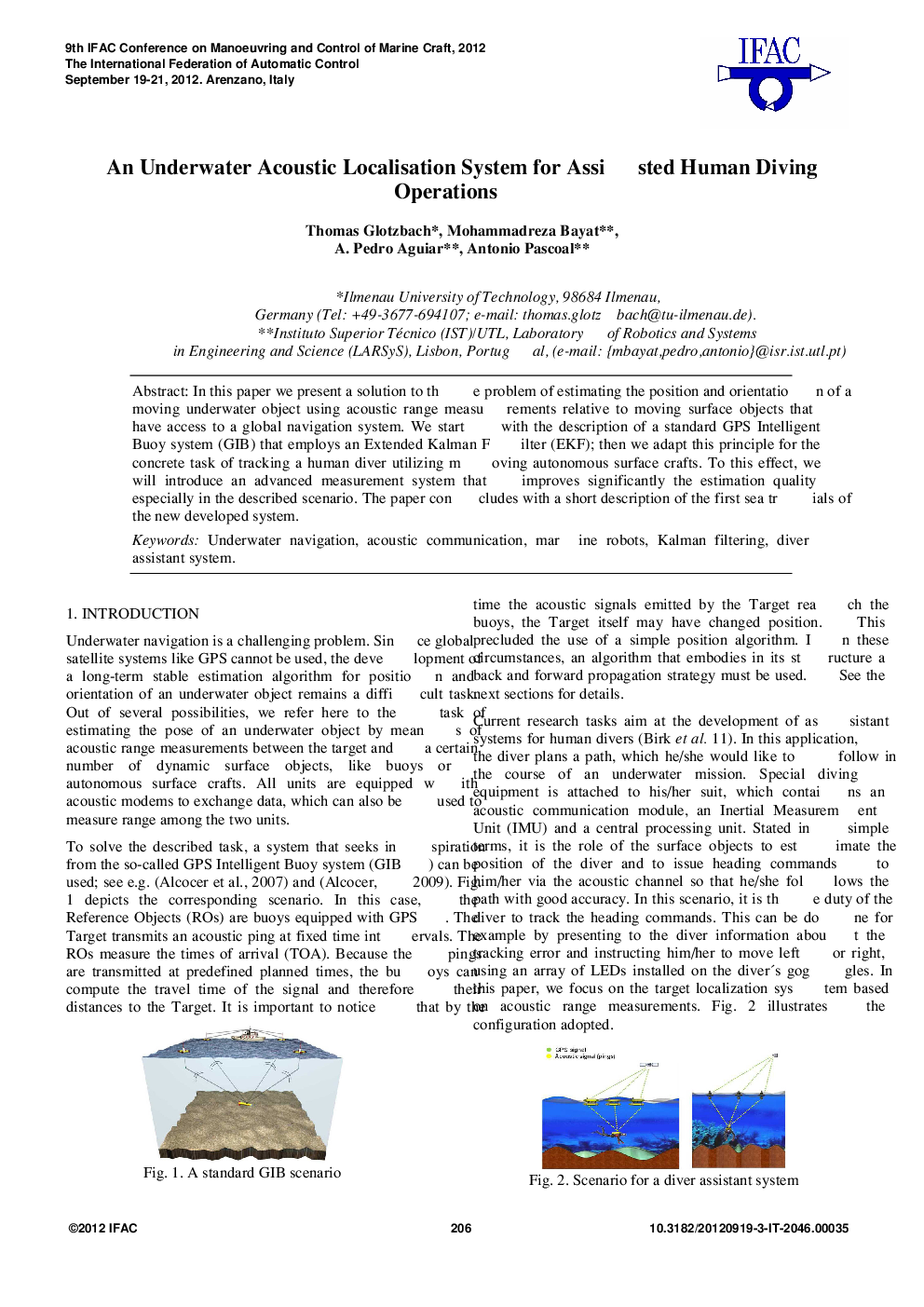 عکس صفحه اول مقاله: An Underwater Acoustic Localisation System for Assisted Human Diving Operations An Underwater Acoustic Localisation System for Assisted Human Diving Operations