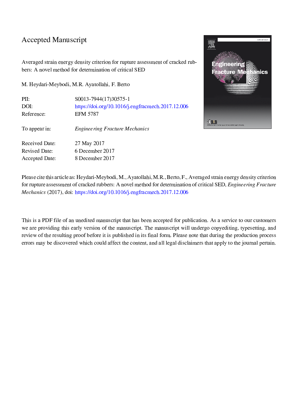 Averaged strain energy density criterion for rupture assessment of cracked rubbers: A novel method for determination of critical SED