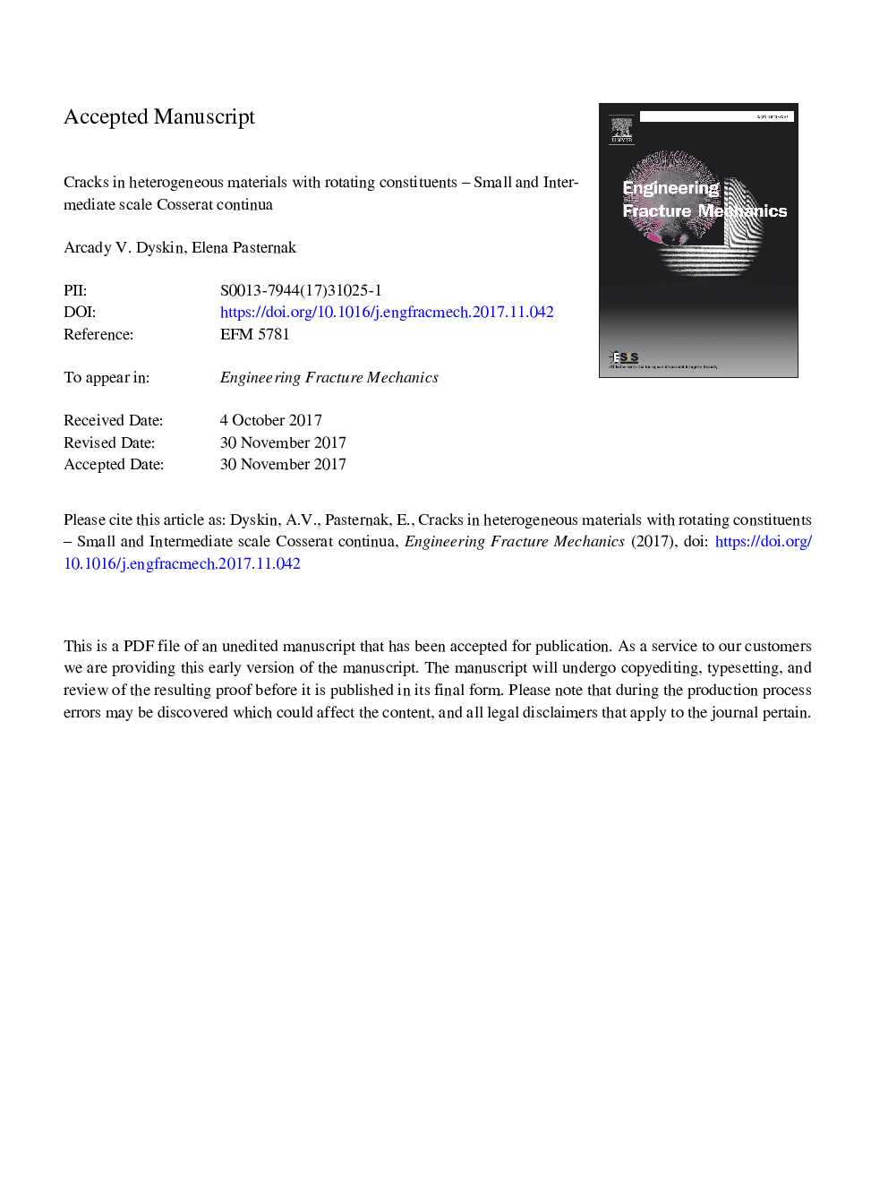 Cracks in heterogeneous materials with rotating constituents - Small and Intermediate scale Cosserat continua