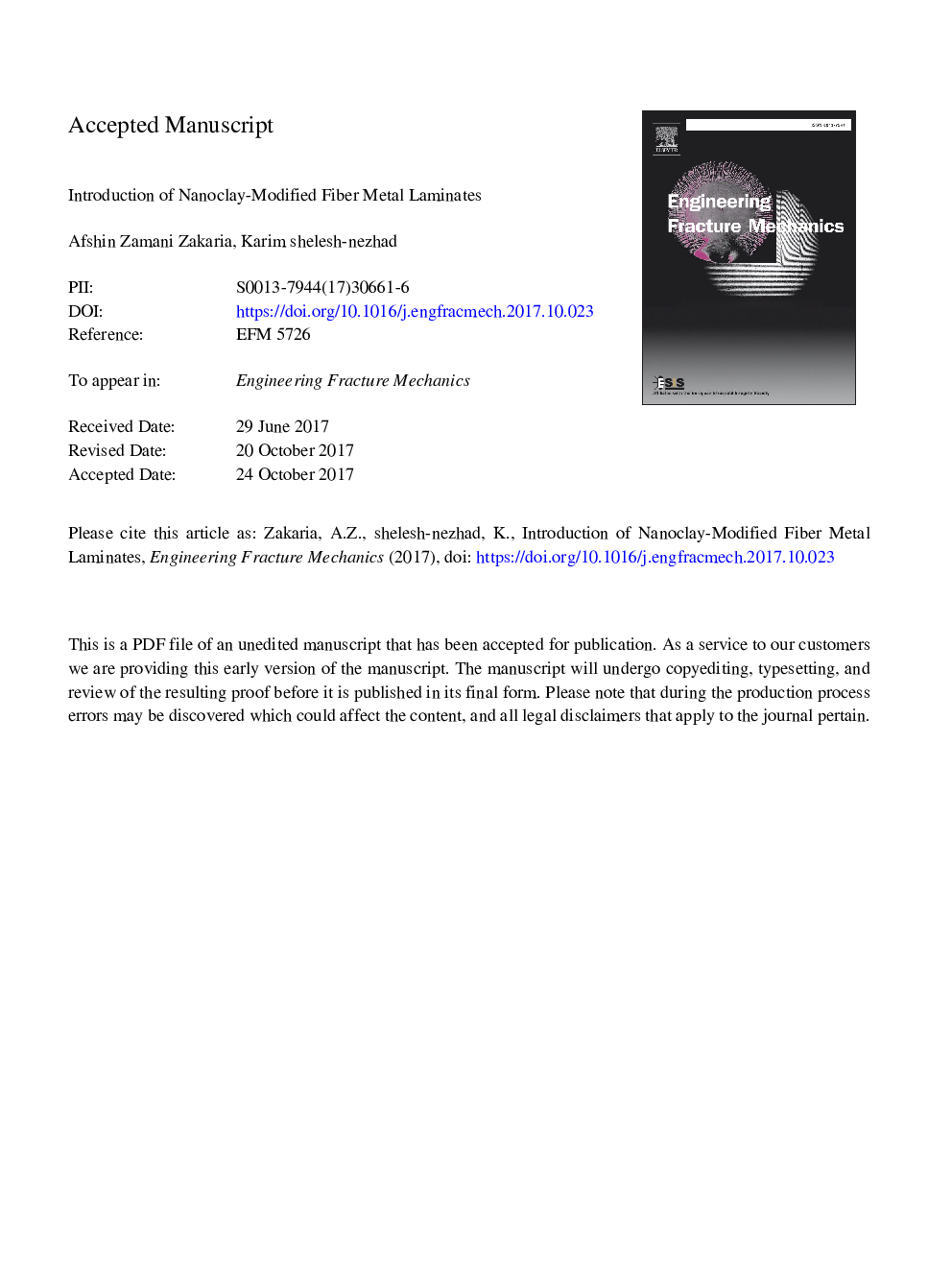 Introduction of nanoclay-modified fiber metal laminates