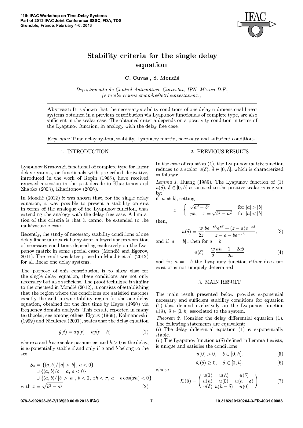 Stability criteria for the single delay equation