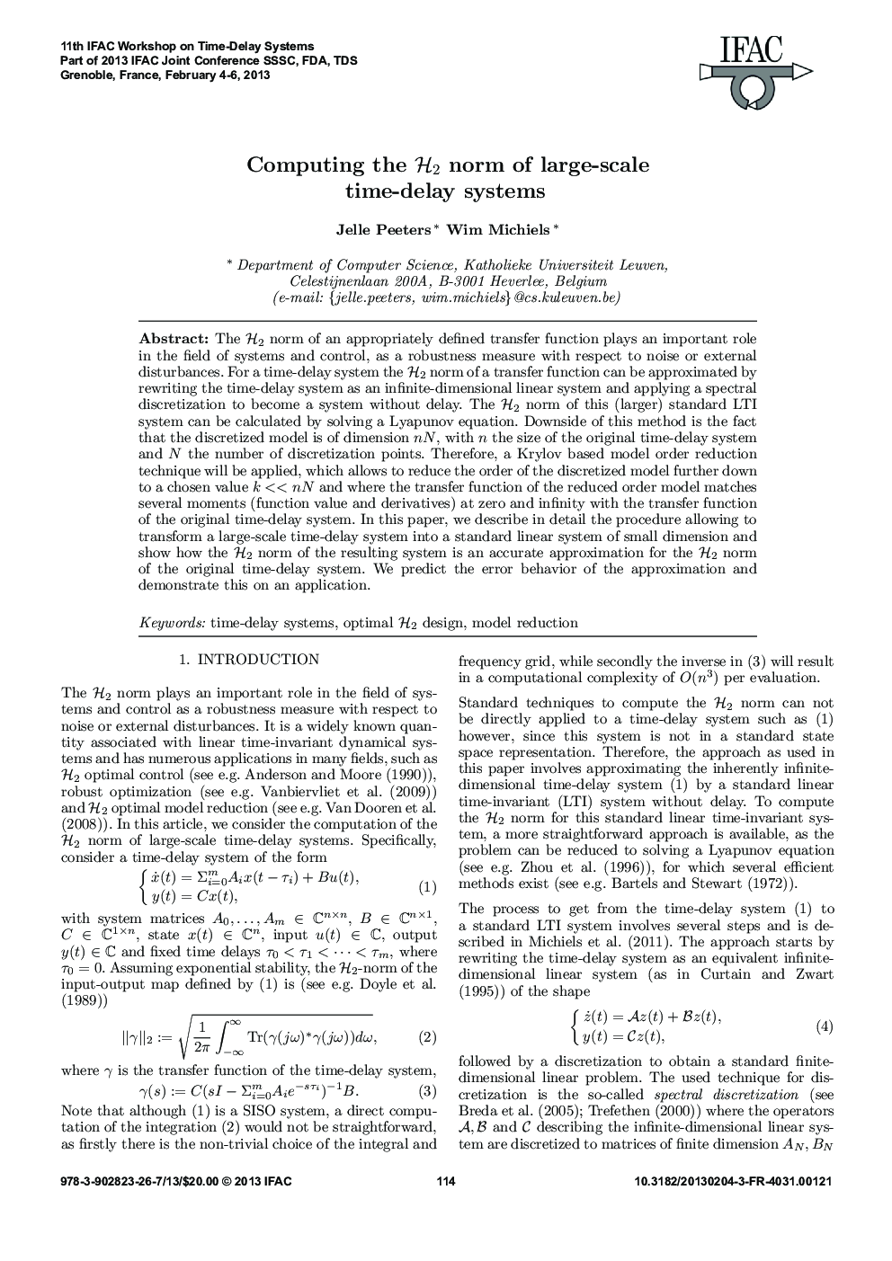 Computing the H2 norm of large-scale time-delay systems