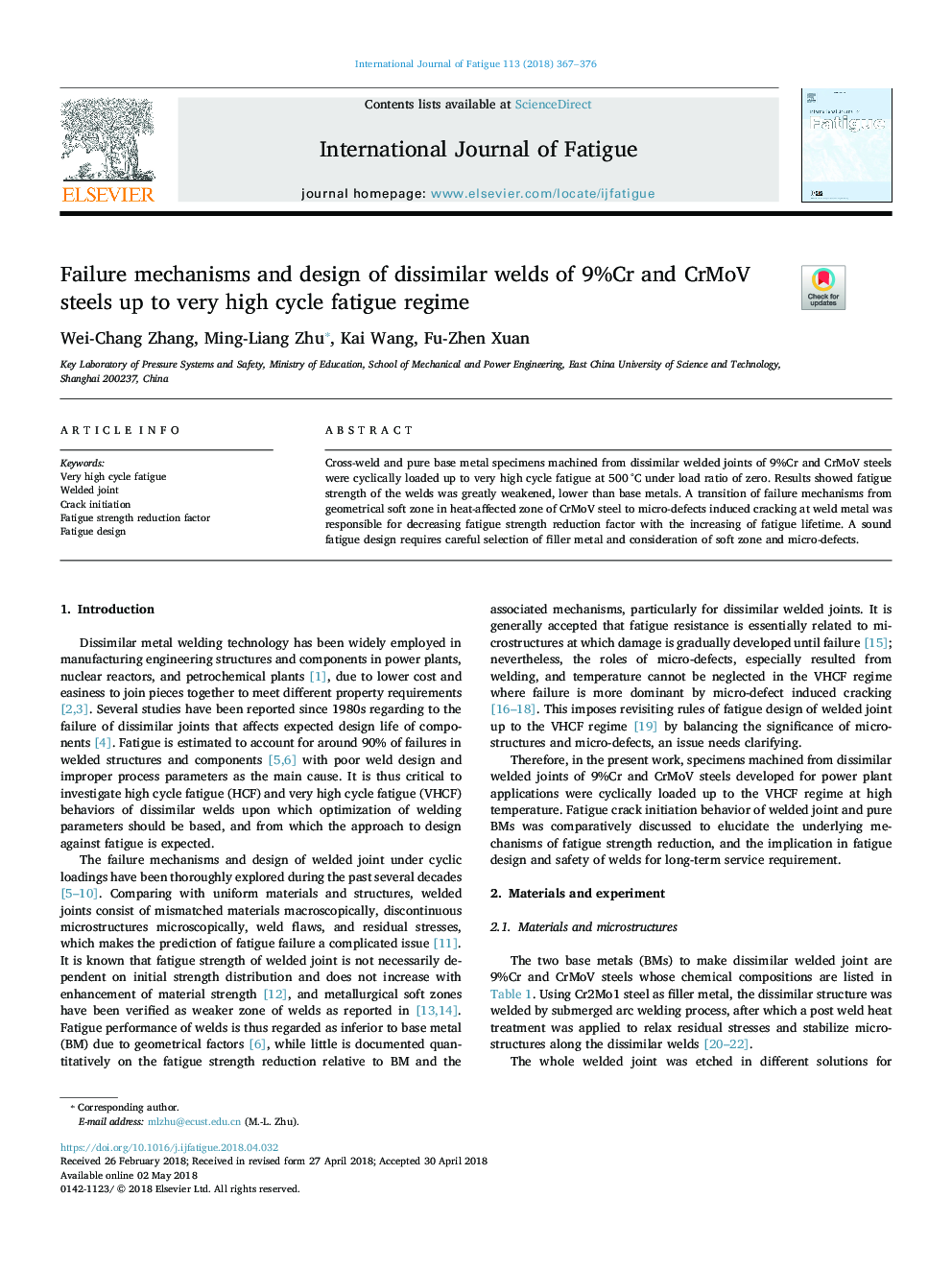Failure mechanisms and design of dissimilar welds of 9%Cr and CrMoV steels up to very high cycle fatigue regime