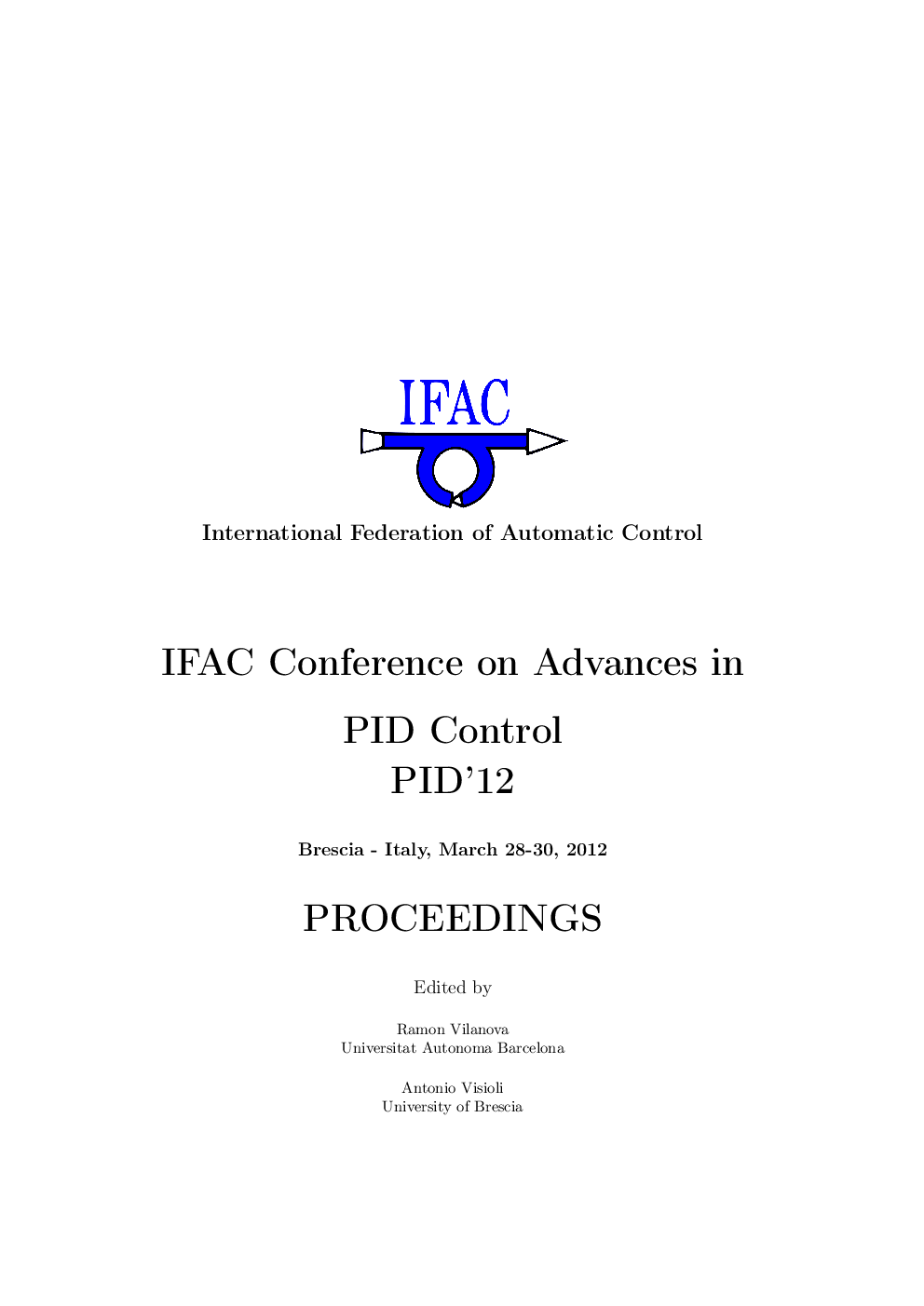 Front cover and table of contents