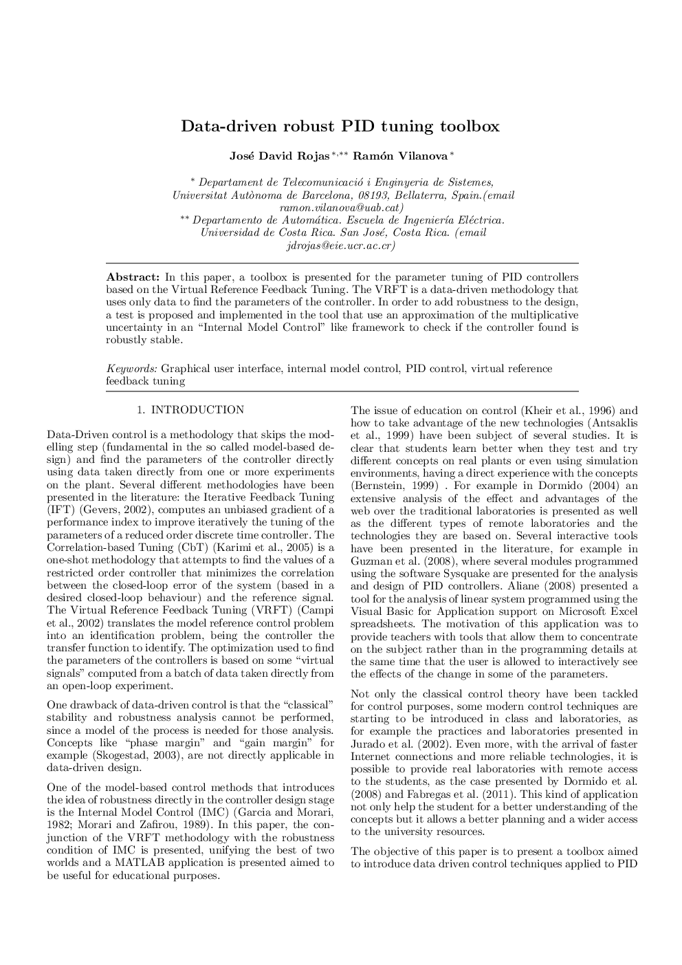Data-driven robust PID tuning toolbox