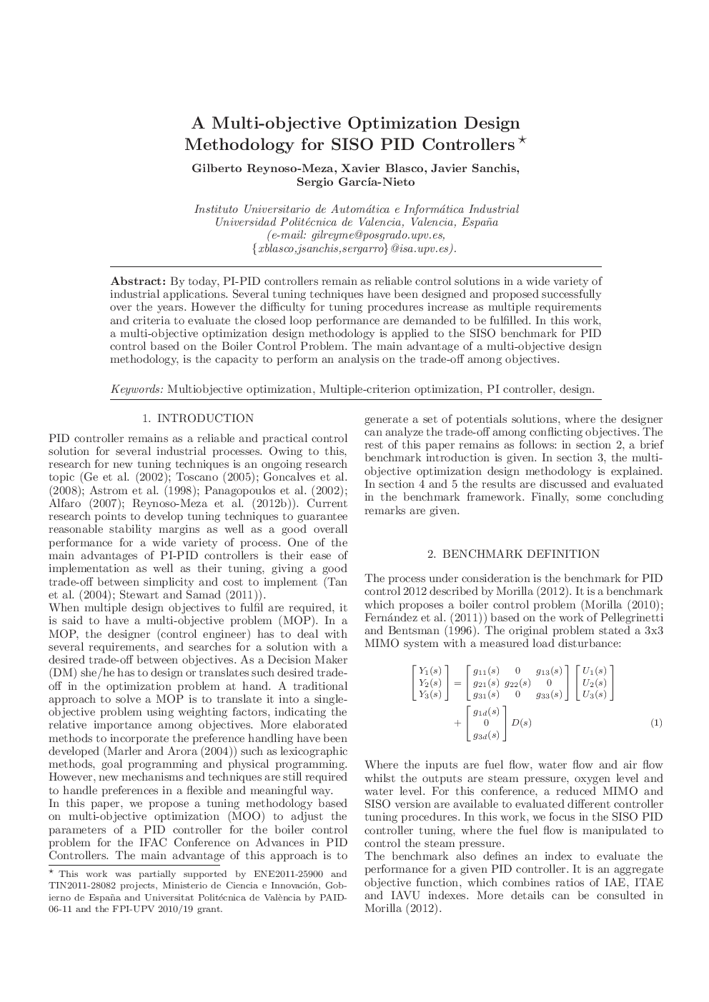 A Multi-objective Optimization Design Methodology for SISO PID Controllers 