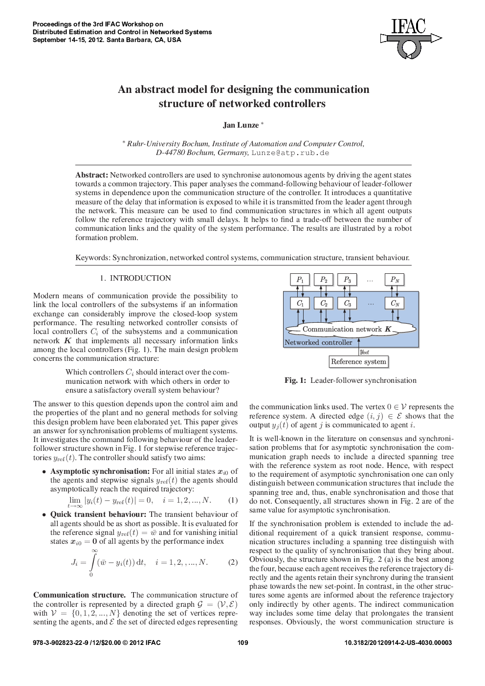 An abstract model for designing the communication structure of networked controllers