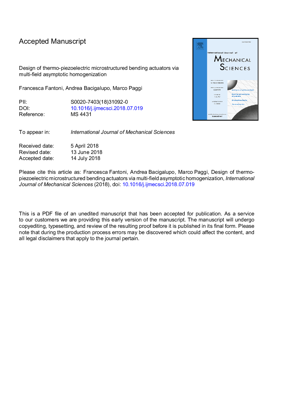 Design of thermo-piezoelectric microstructured bending actuators via multi-field asymptotic homogenization