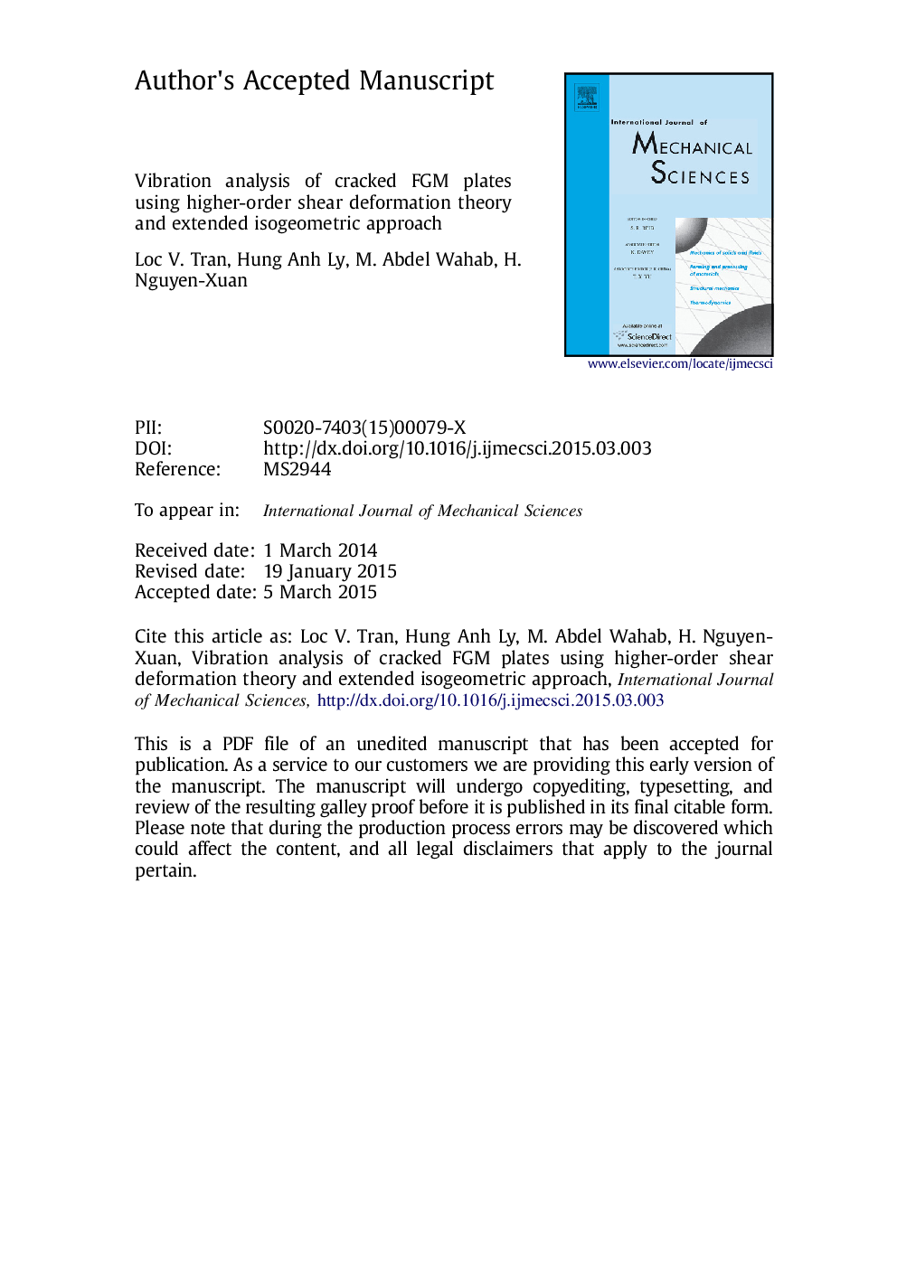 Vibration analysis of cracked FGM plates using higher-order shear deformation theory and extended isogeometric approach