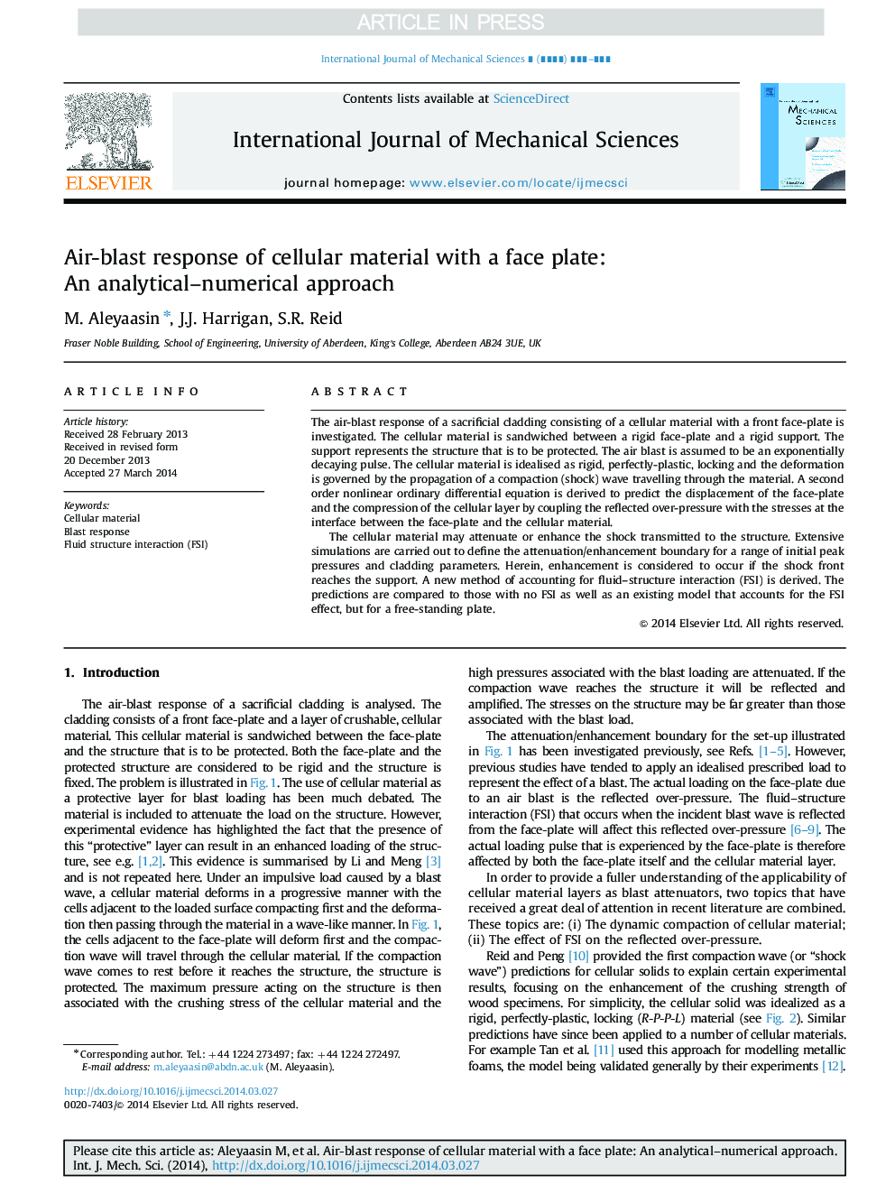 Air-blast response of cellular material with a face plate: An analytical-numerical approach