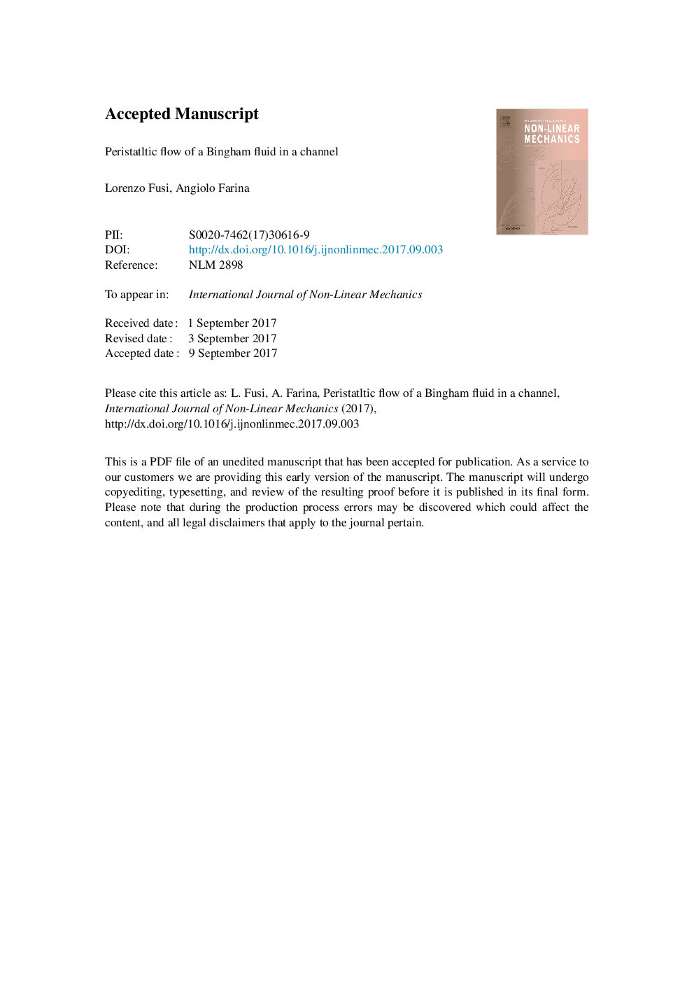 Peristaltic flow of a Bingham fluid in a channel