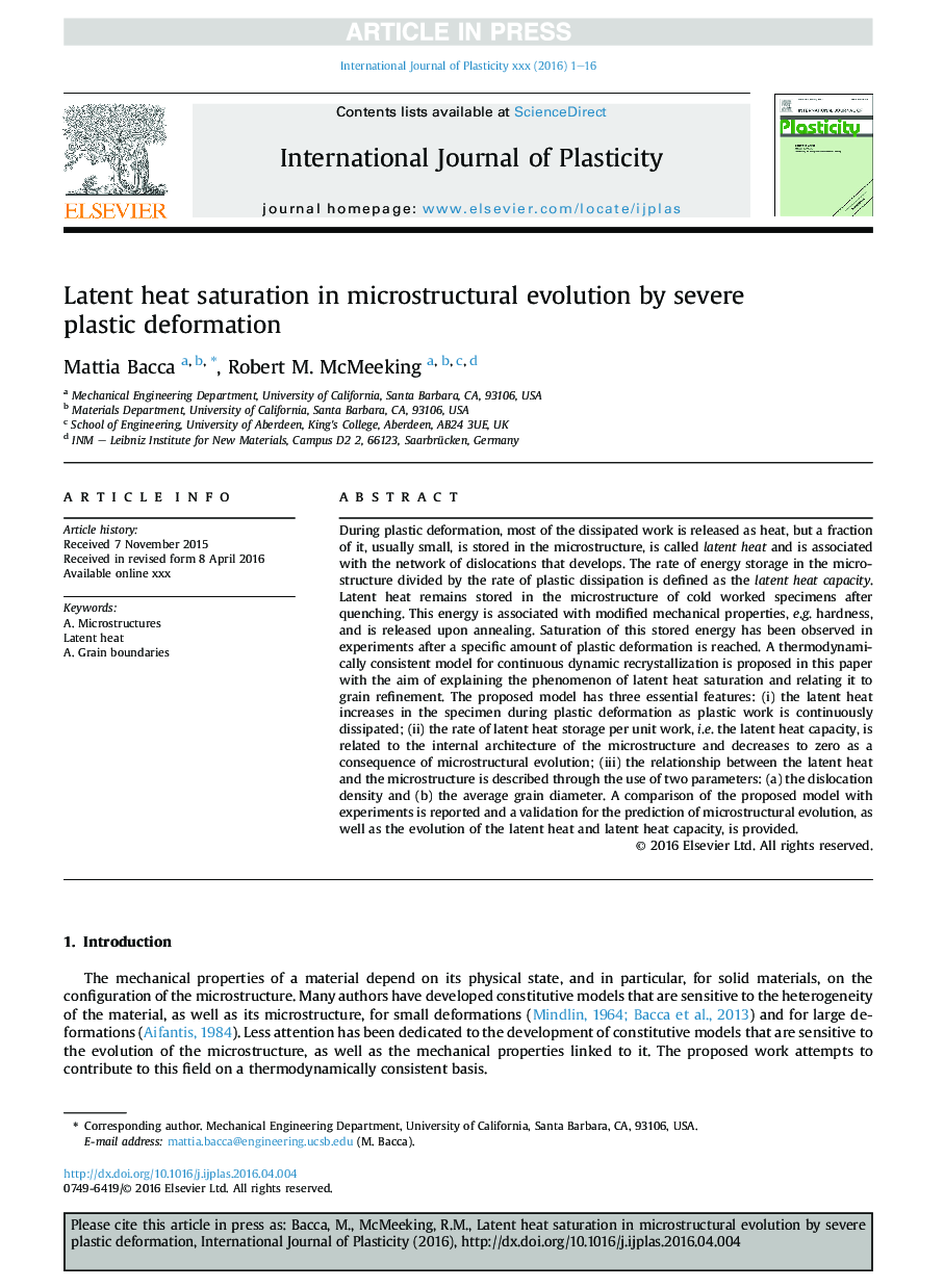 Latent heat saturation in microstructural evolution by severe plastic deformation