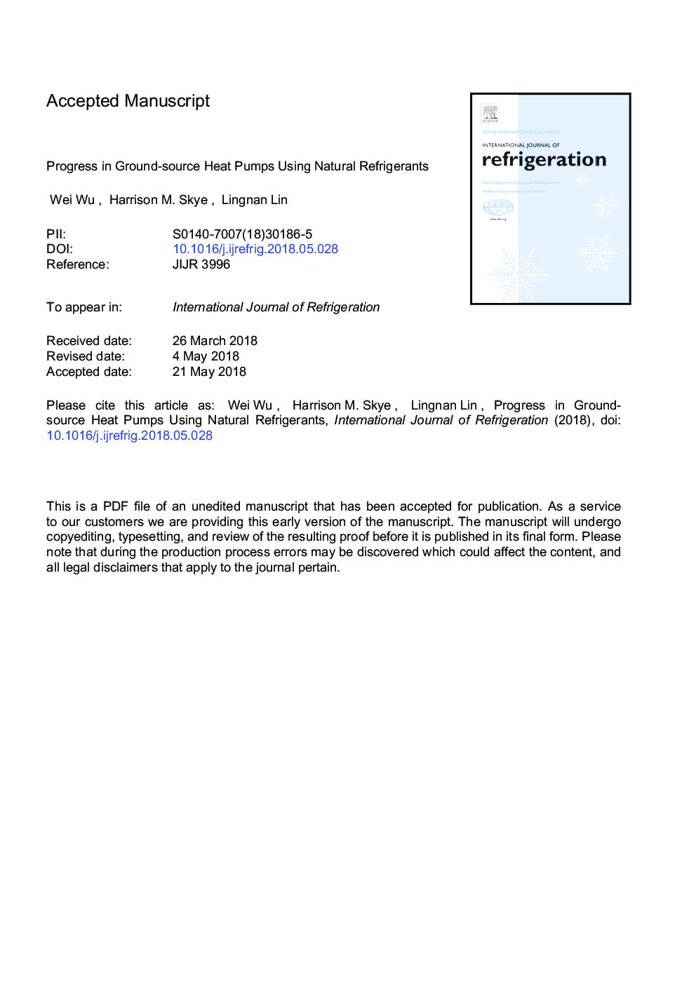 Progress in ground-source heat pumps using natural refrigerants