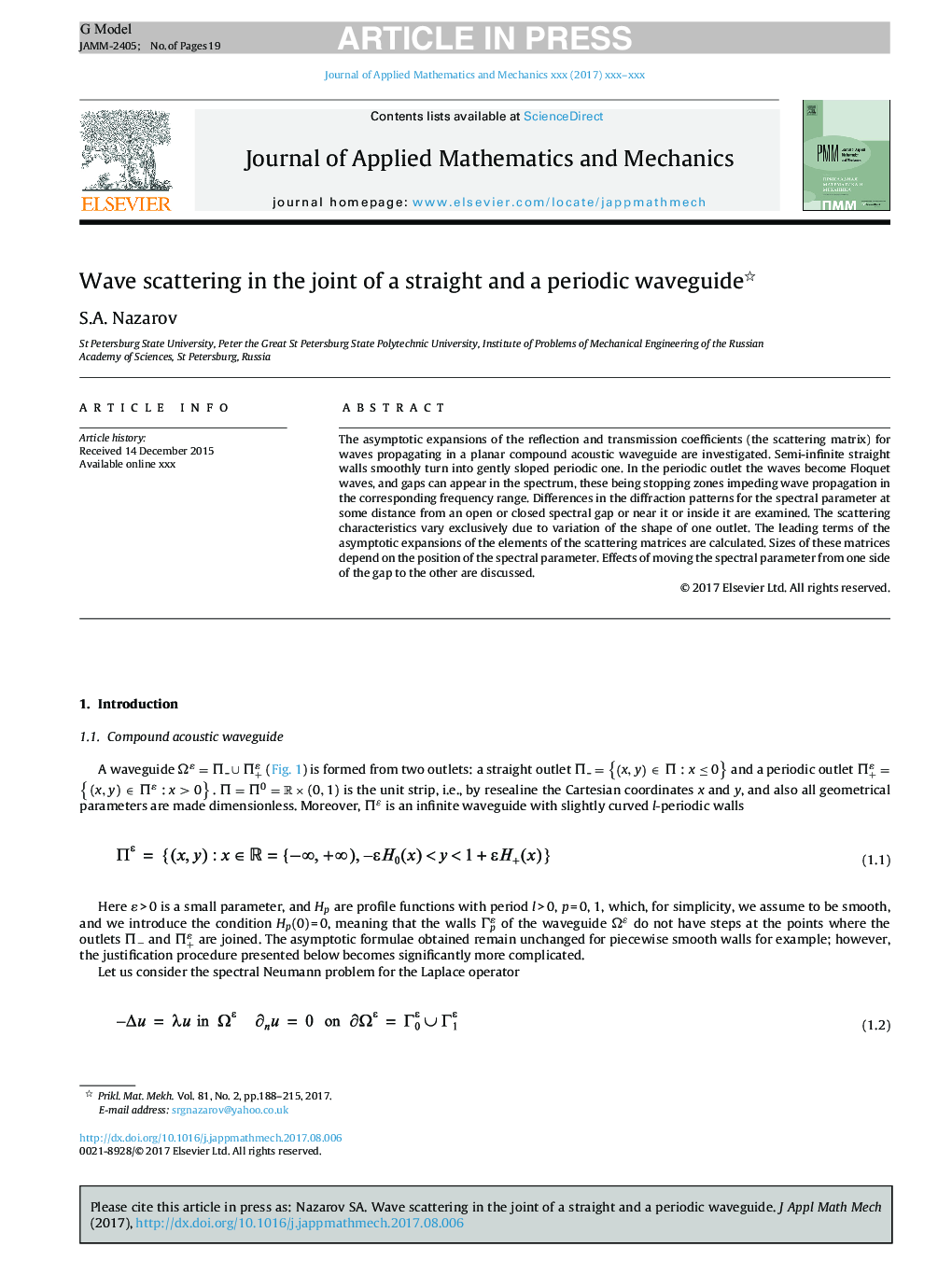 Wave scattering in the joint of a straight and a periodic waveguide