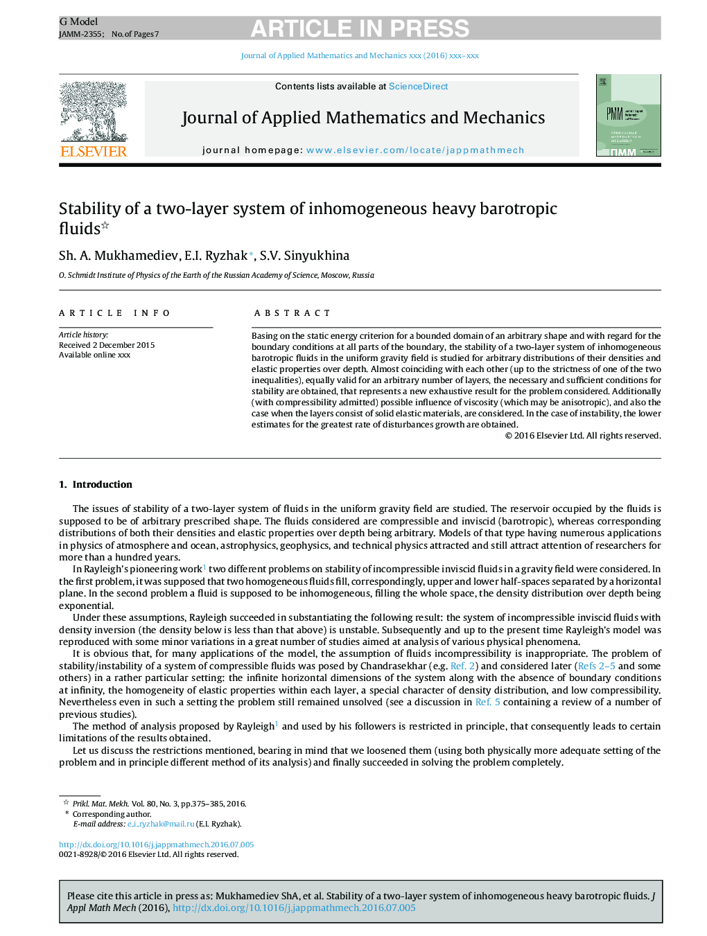 Stability of a two-layer system of inhomogeneous heavy barotropic fluids