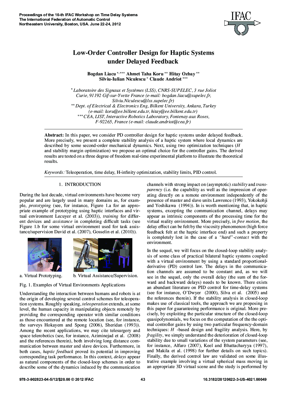 Low-Order Controller Design for Haptic Systems under Delayed Feedback