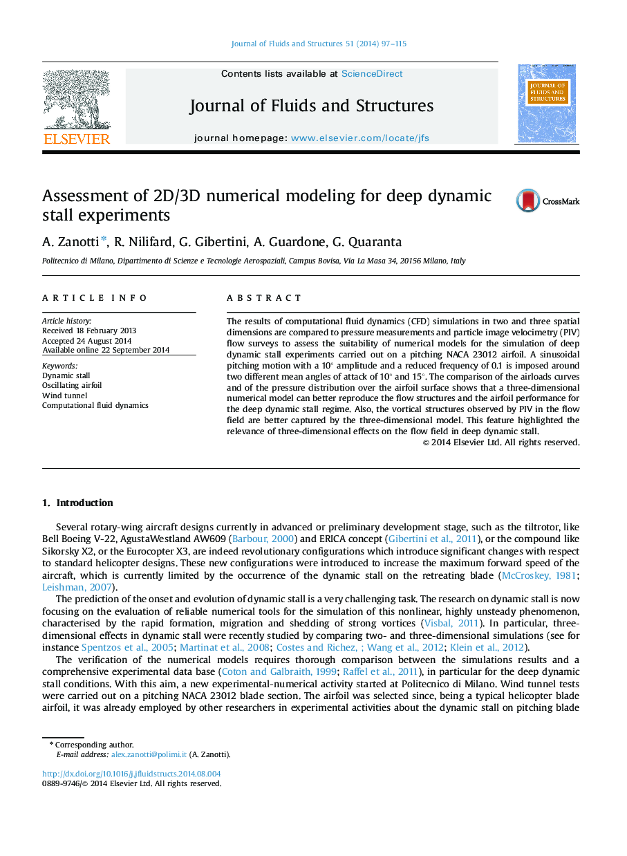 Assessment of 2D/3D numerical modeling for deep dynamic stall experiments