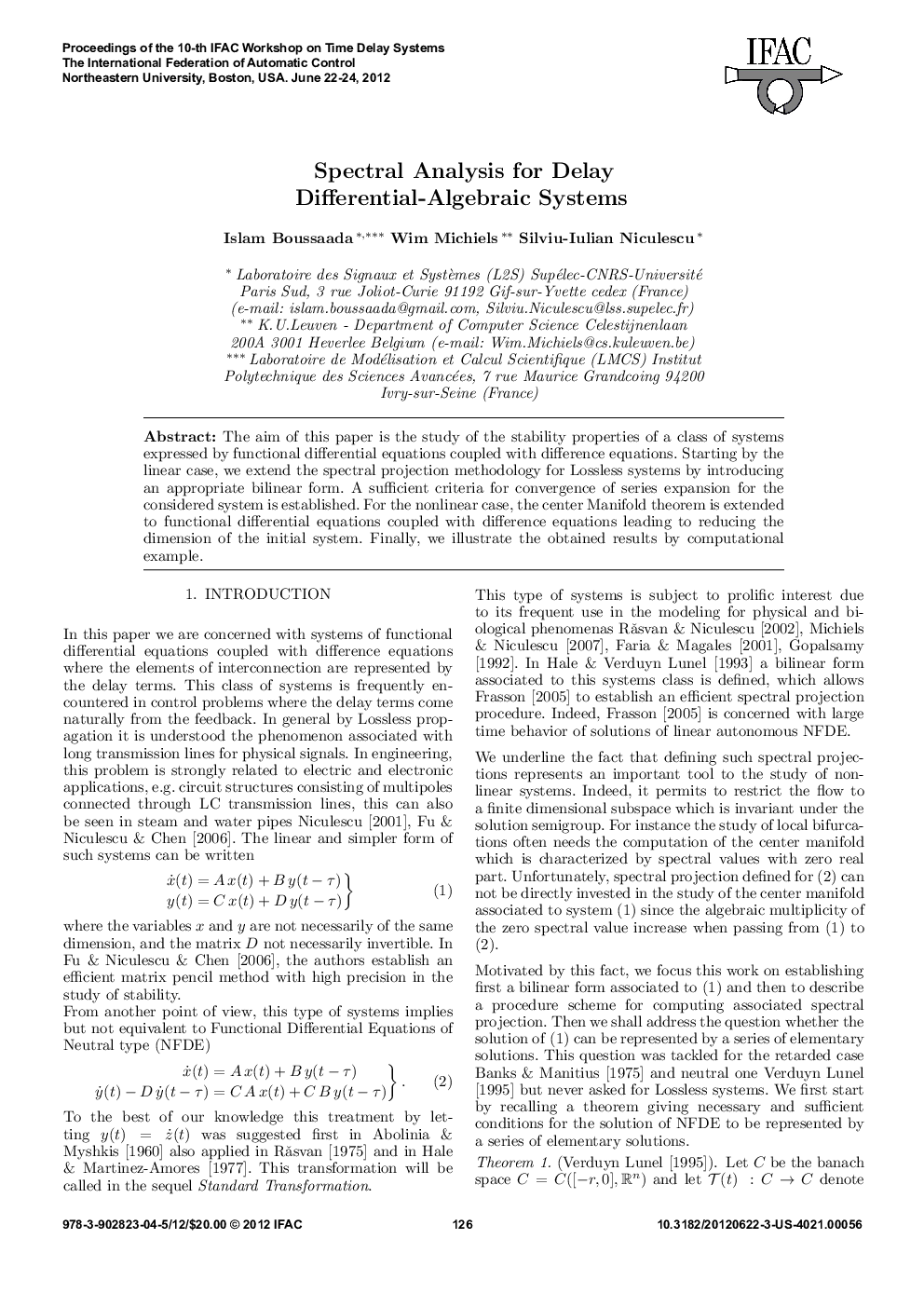 Spectral Analysis for Delay Differential-Algebraic Systems