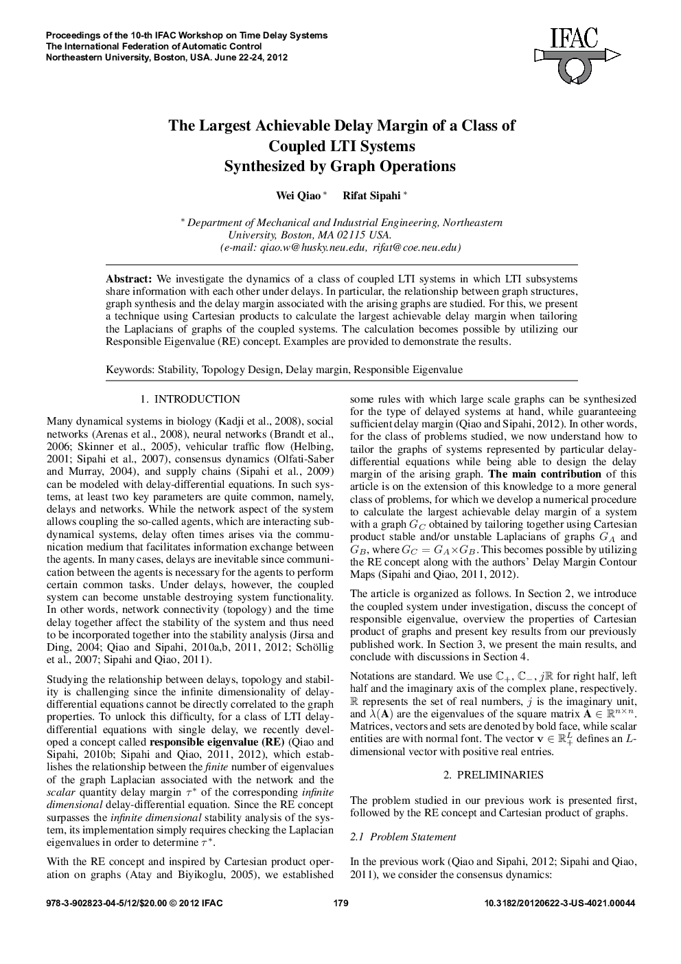The Largest Achievable Delay Margin of a Class of Coupled LTI Systems Synthesized by Graph Operations