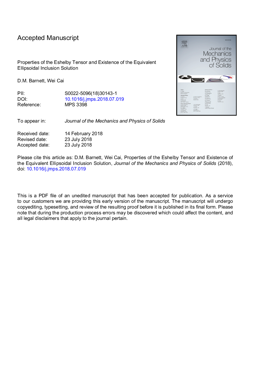 Properties of the Eshelby tensor and existence of the equivalent ellipsoidal inclusion solution