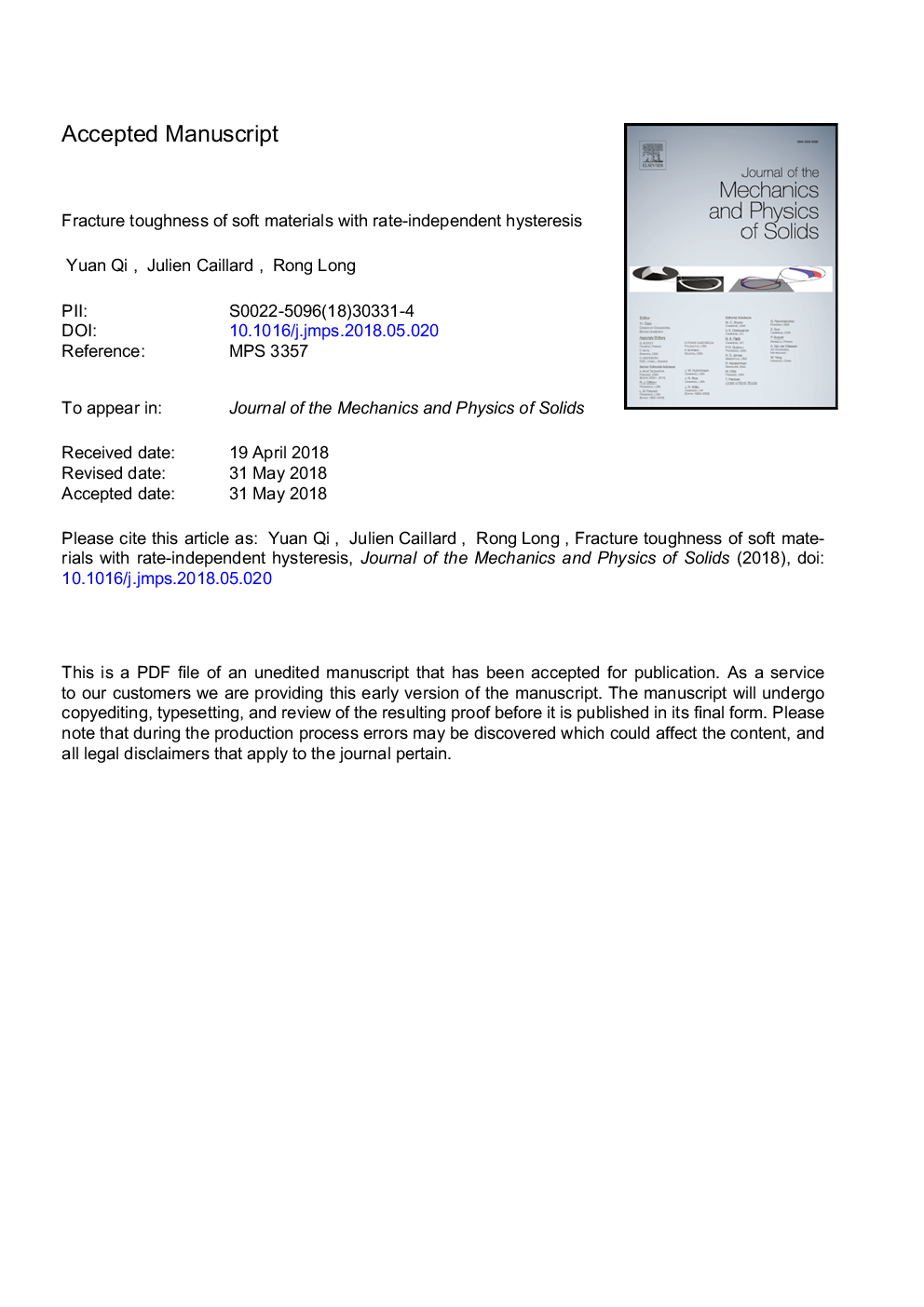 Fracture toughness of soft materials with rate-independent hysteresis