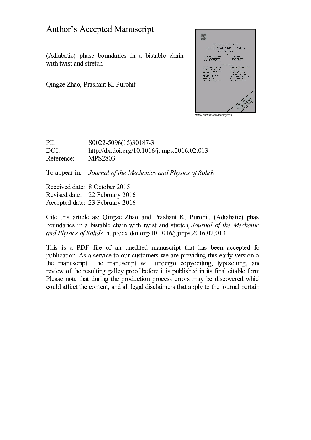 (Adiabatic) phase boundaries in a bistable chain with twist and stretch