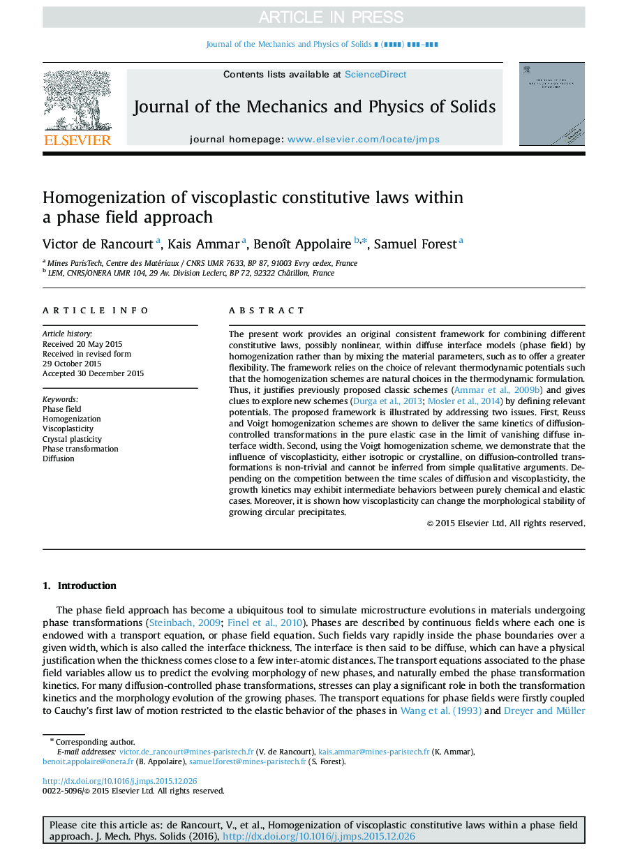 Homogenization of viscoplastic constitutive laws within a phase field approach