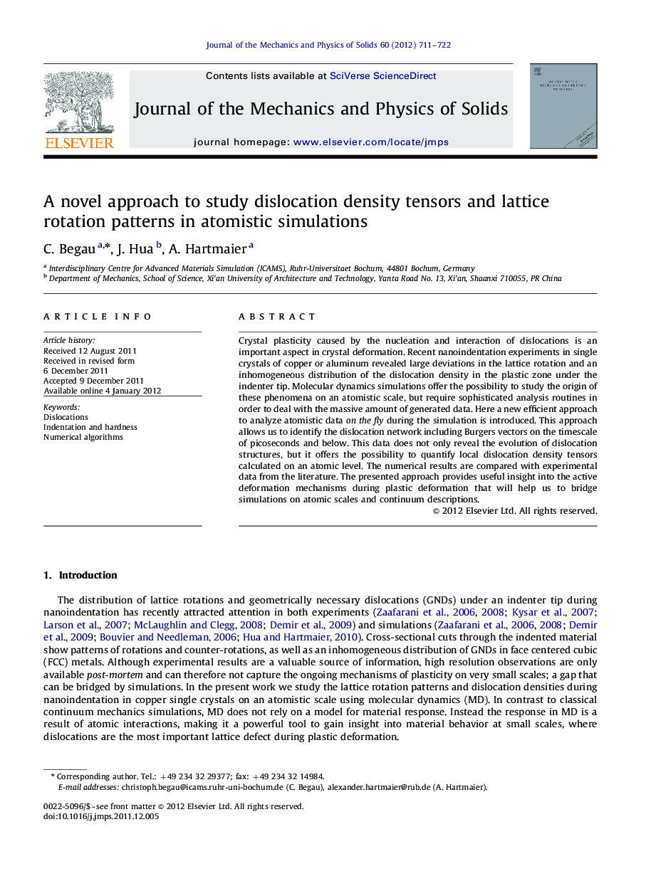 A novel approach to study dislocation density tensors and lattice rotation patterns in atomistic simulations