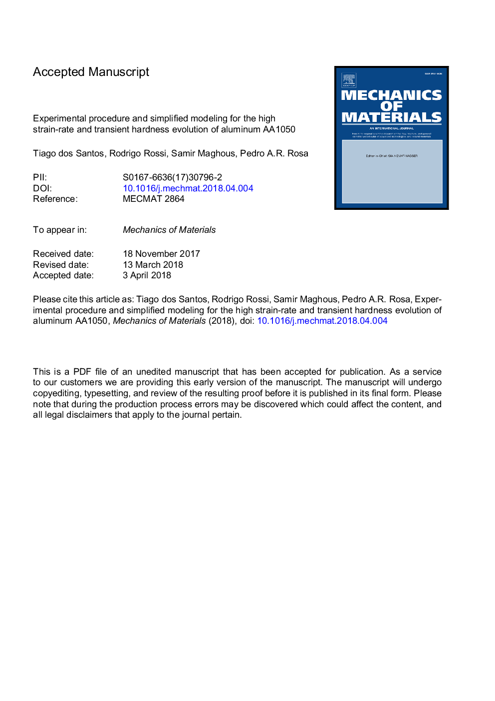 Experimental procedure and simplified modeling for the high strain-rate and transient hardness evolution of aluminum AA1050