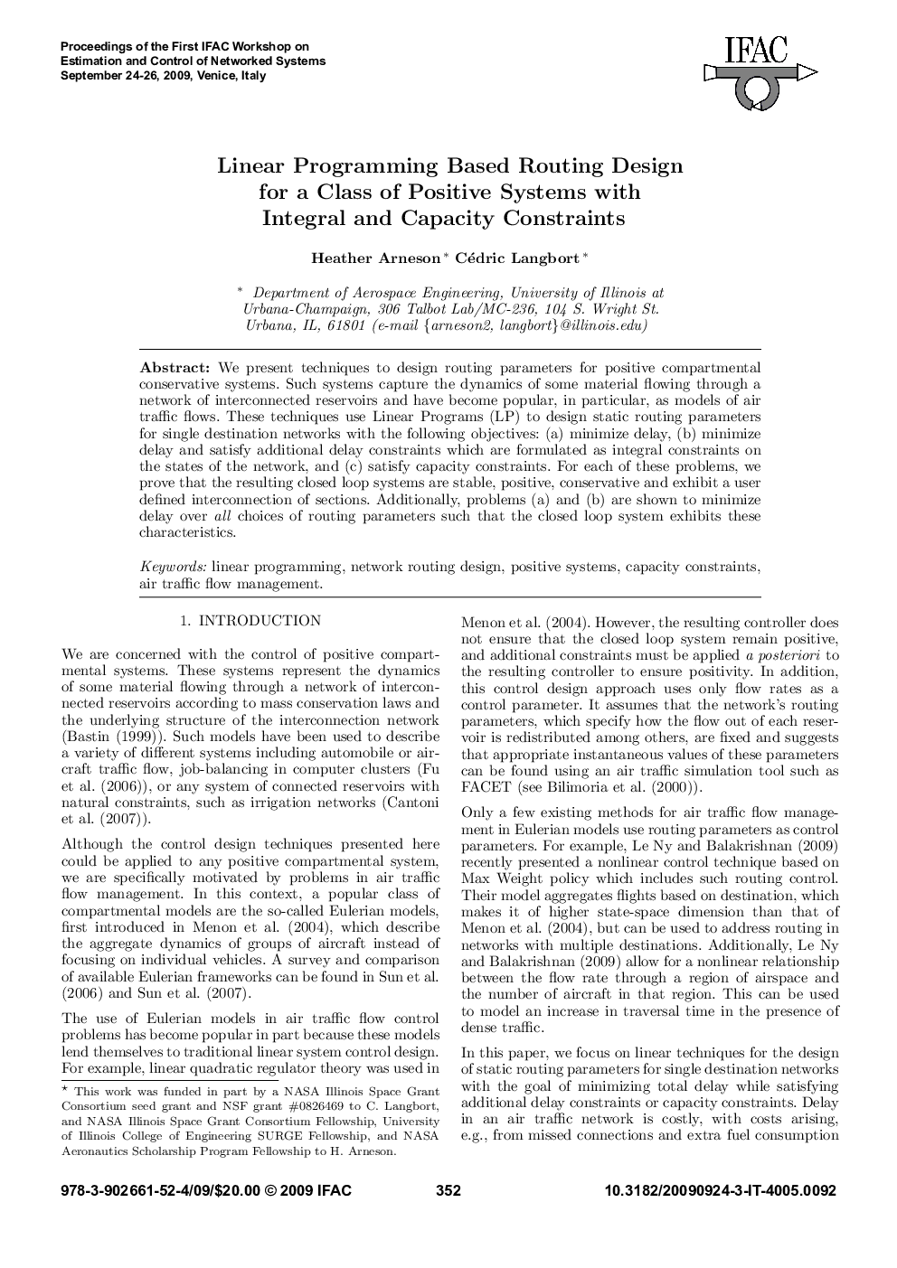 Linear Programming Based Routing Design for a Class of Positive Systems with Integral and Capacity Constraints*
