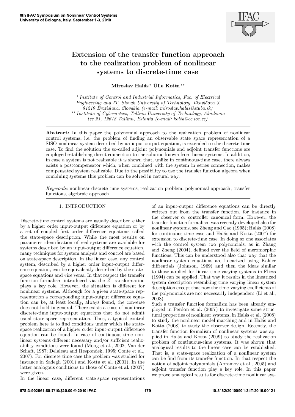 Extension of the transfer function approach to the realization problem of nonlinear systems to discrete-time case